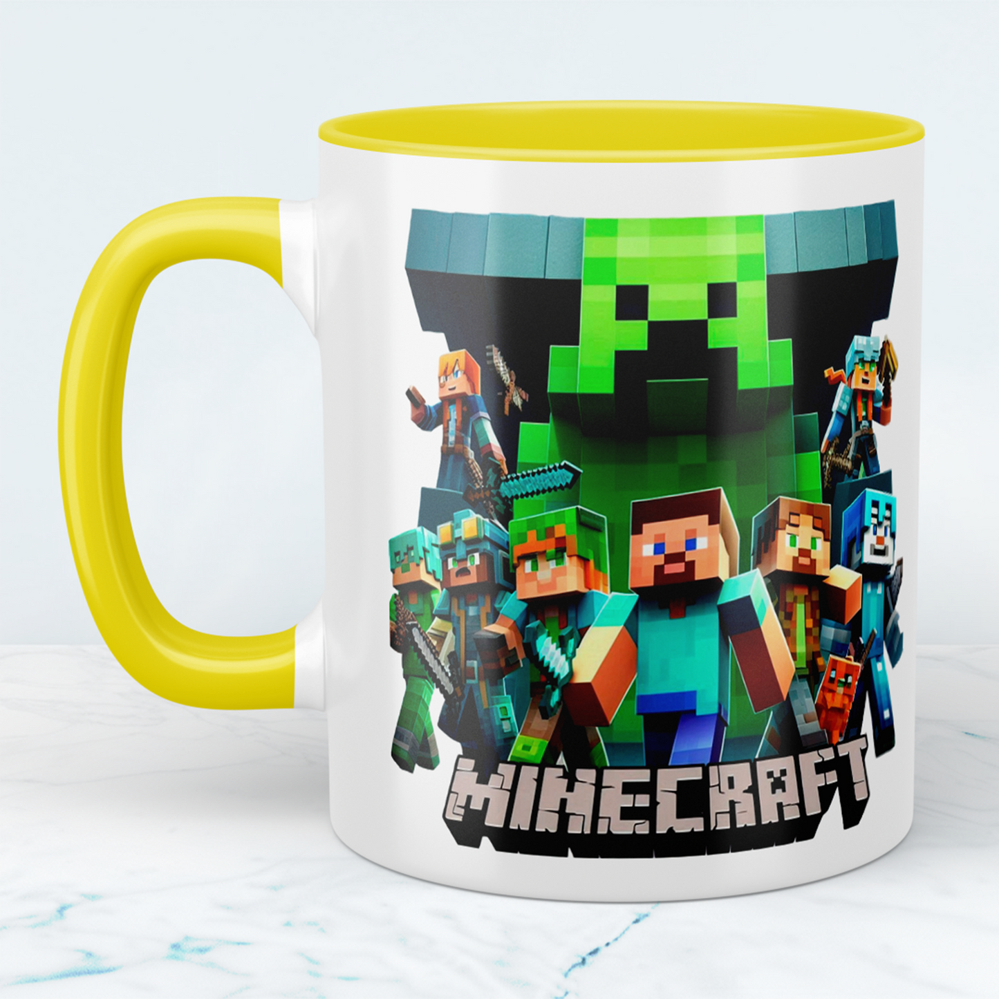 Minecraft Tasse – Perfektes Geschenk für Gamer – Kreative Kaffeetasse mit Minecraft-Motiv 2 – Ideal für Kinder und Erwachsene