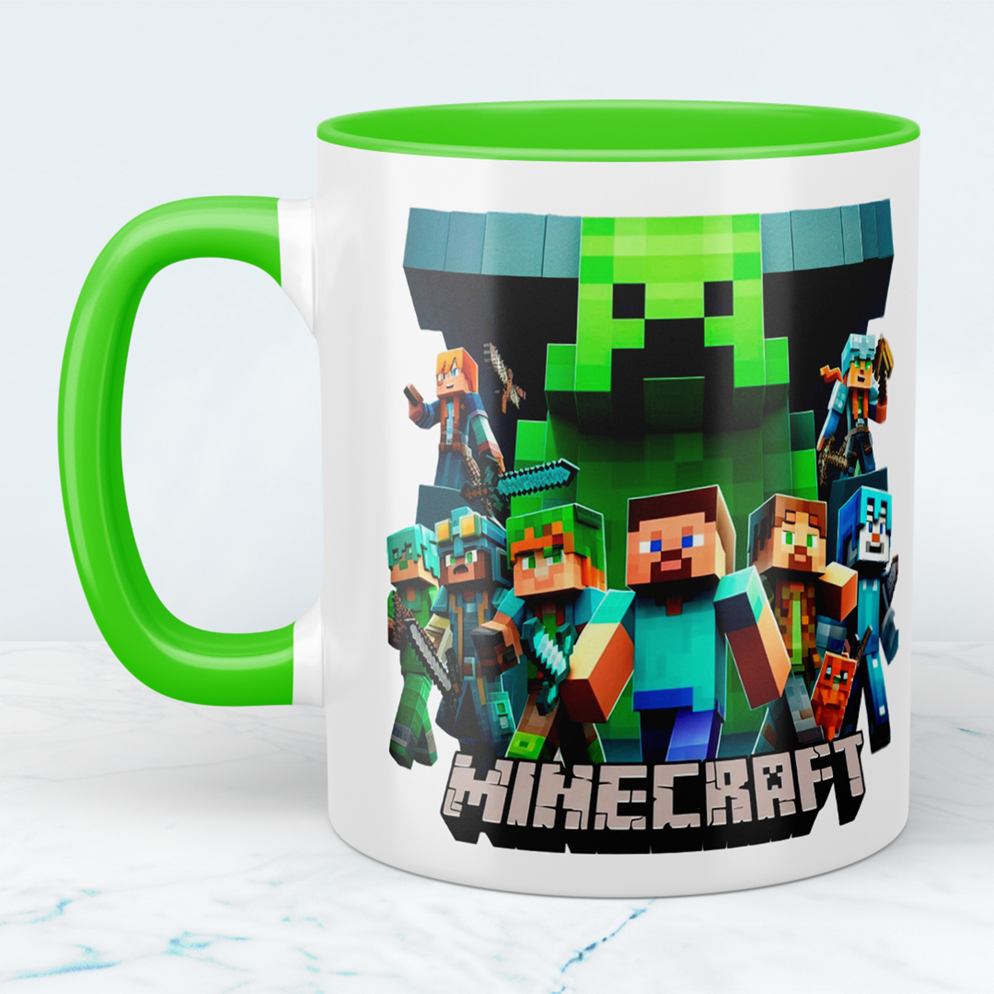 Minecraft Tasse – Perfektes Geschenk für Gamer – Kreative Kaffeetasse mit Minecraft-Motiv 2 – Ideal für Kinder und Erwachsene