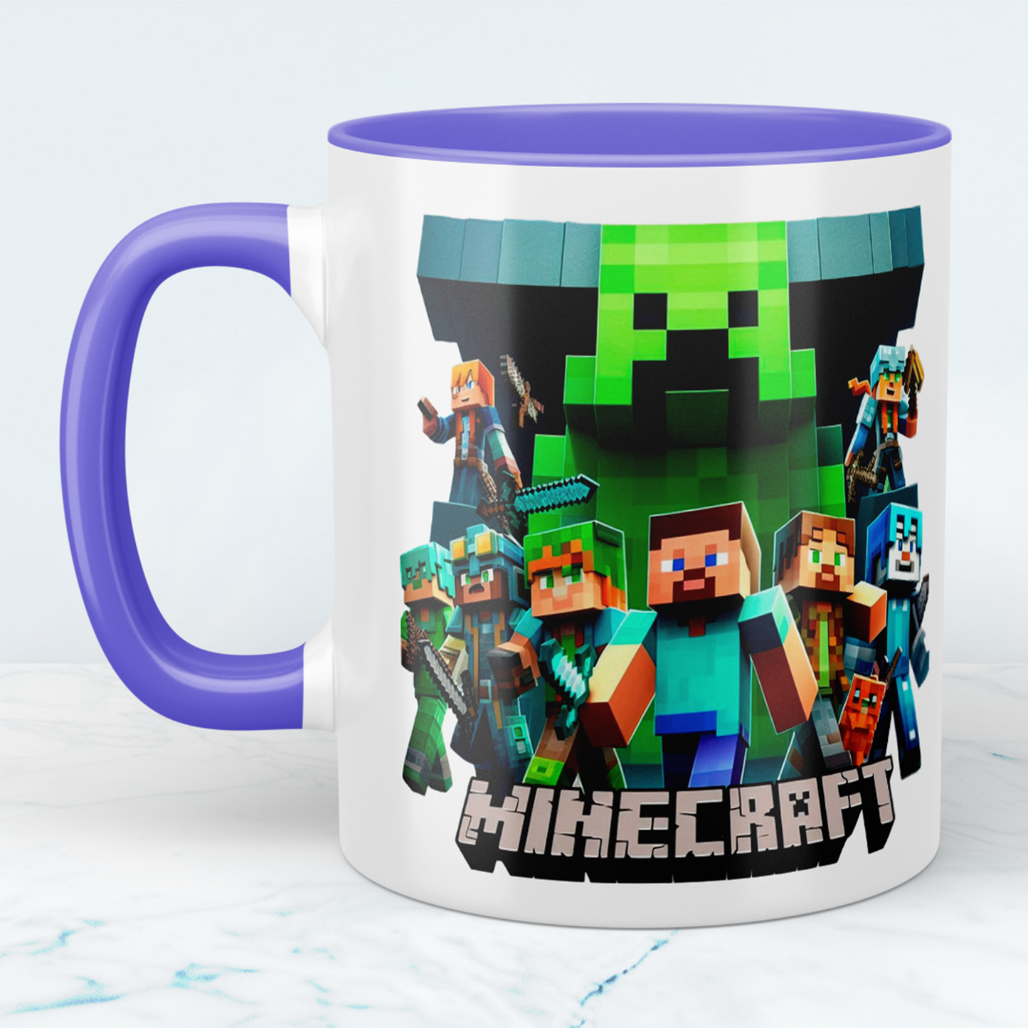 Minecraft Tasse – Perfektes Geschenk für Gamer – Kreative Kaffeetasse mit Minecraft-Motiv 2 – Ideal für Kinder und Erwachsene