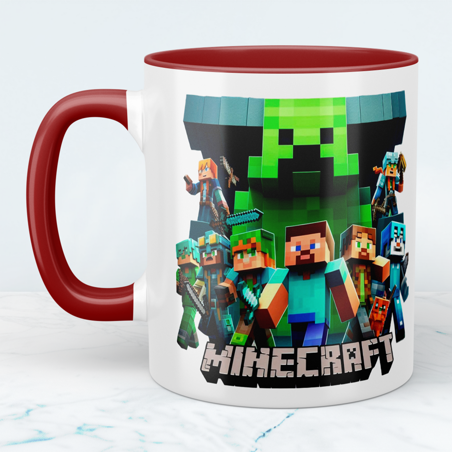 Minecraft Tasse – Perfektes Geschenk für Gamer – Kreative Kaffeetasse mit Minecraft-Motiv 2 – Ideal für Kinder und Erwachsene