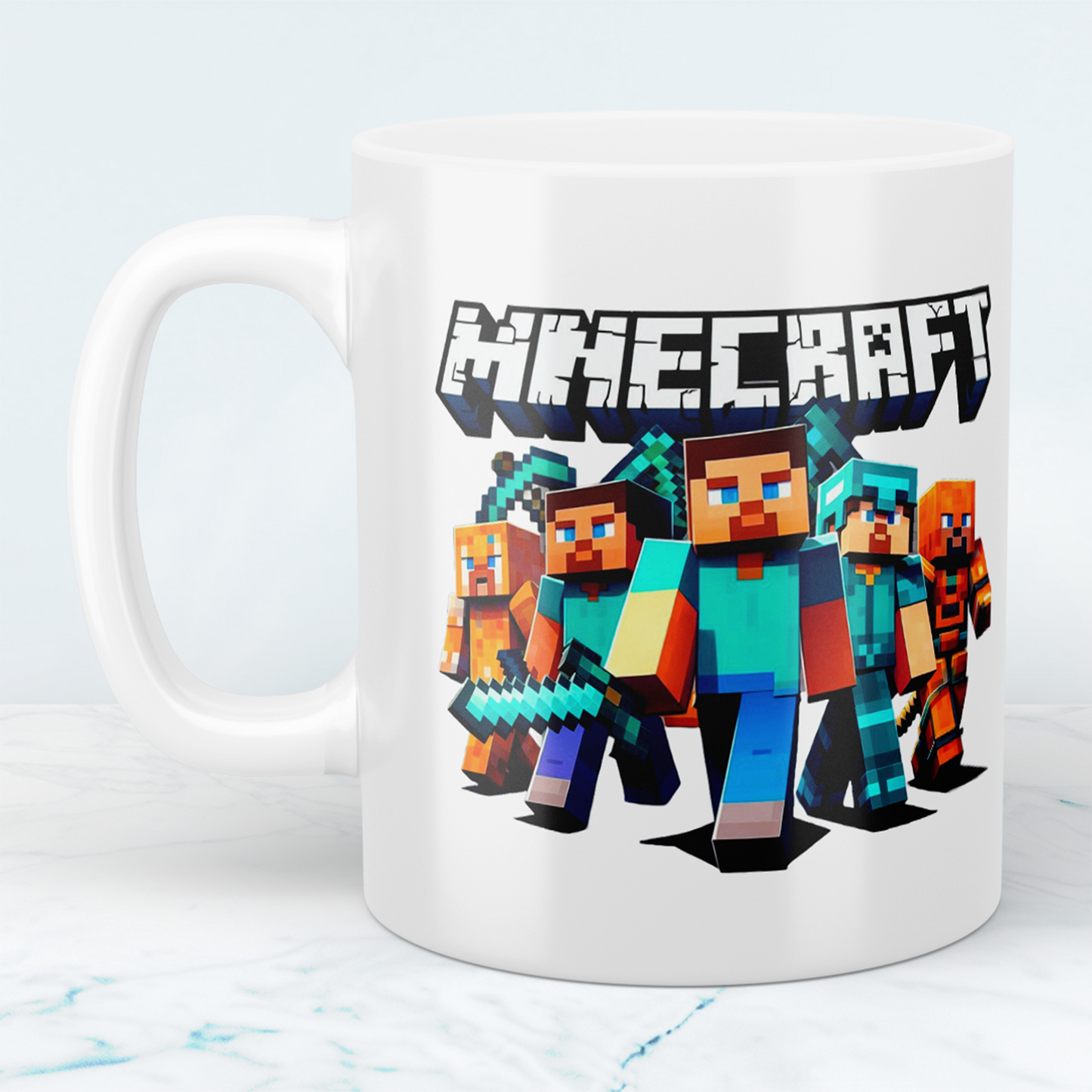 Minecraft Tasse – Perfektes Geschenk für Gamer – Kreative Kaffeetasse mit Minecraft-Motiv 3 – Ideal für Kinder und Erwachsene