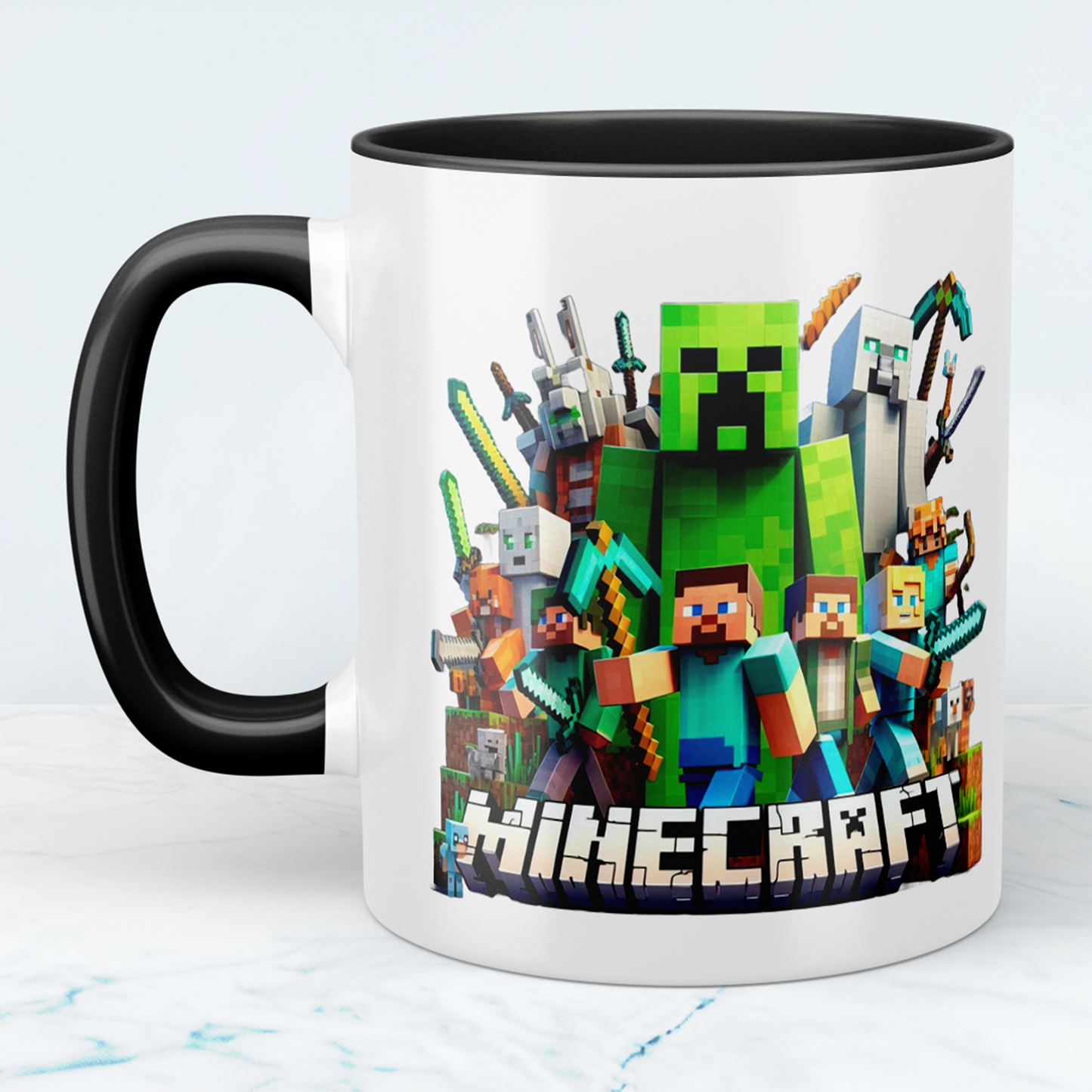 Minecraft Tasse – Perfektes Geschenk für Gamer – Kreative Kaffeetasse mit Minecraft-Motiv 5 – Ideal für Kinder und Erwachsene