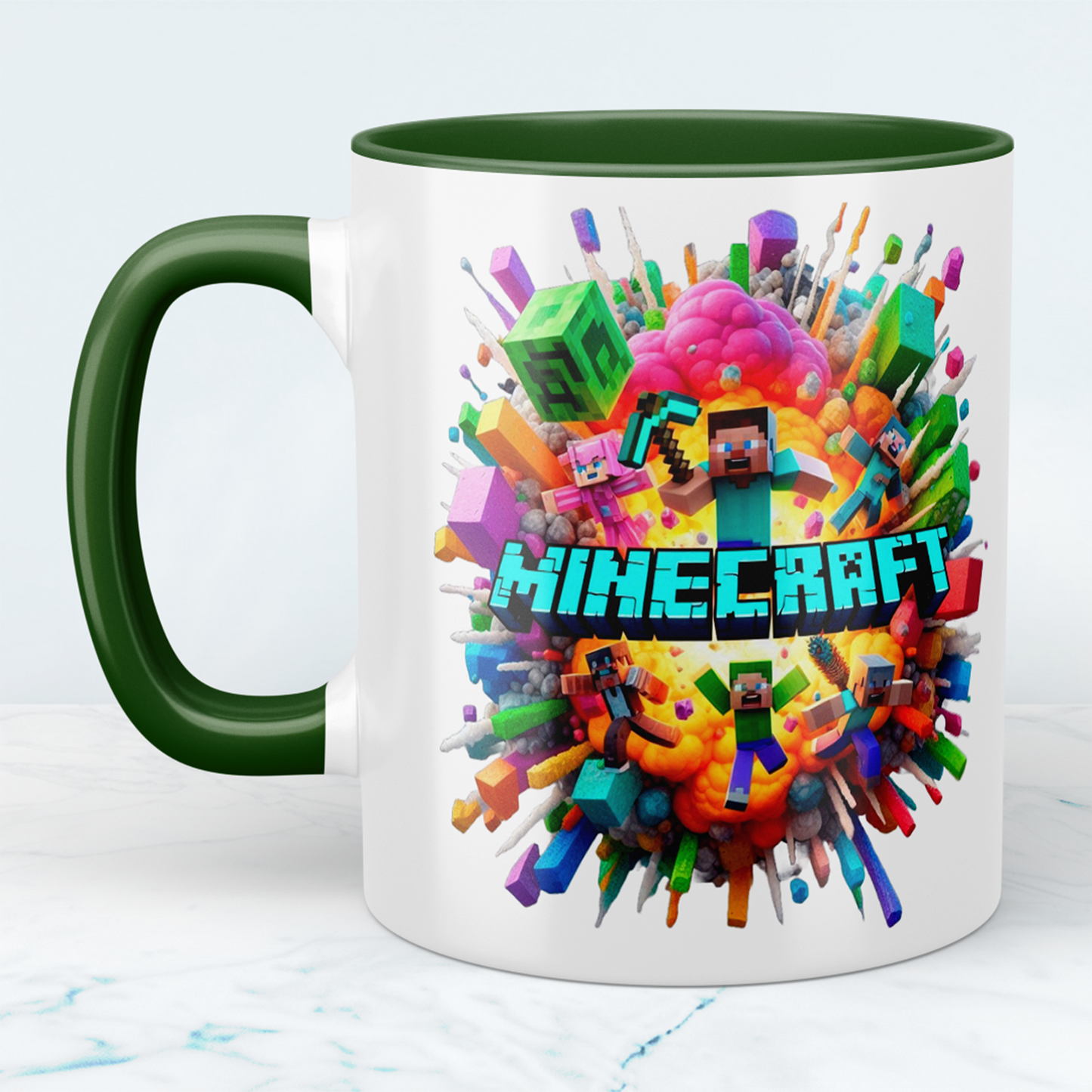 Minecraft Tasse – Perfektes Geschenk für Gamer – Kreative Kaffeetasse mit Minecraft-Motiv 6 – Ideal für Kinder und Erwachsene