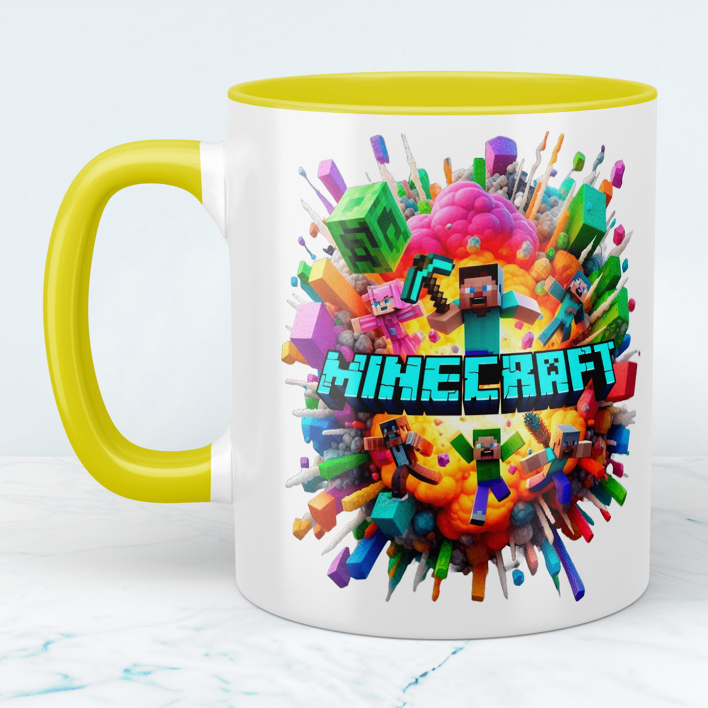 Minecraft Tasse – Perfektes Geschenk für Gamer – Kreative Kaffeetasse mit Minecraft-Motiv 6 – Ideal für Kinder und Erwachsene