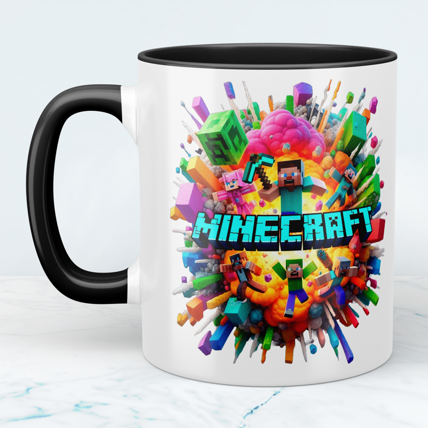 Minecraft Tasse – Perfektes Geschenk für Gamer – Kreative Kaffeetasse mit Minecraft-Motiv 6 – Ideal für Kinder und Erwachsene