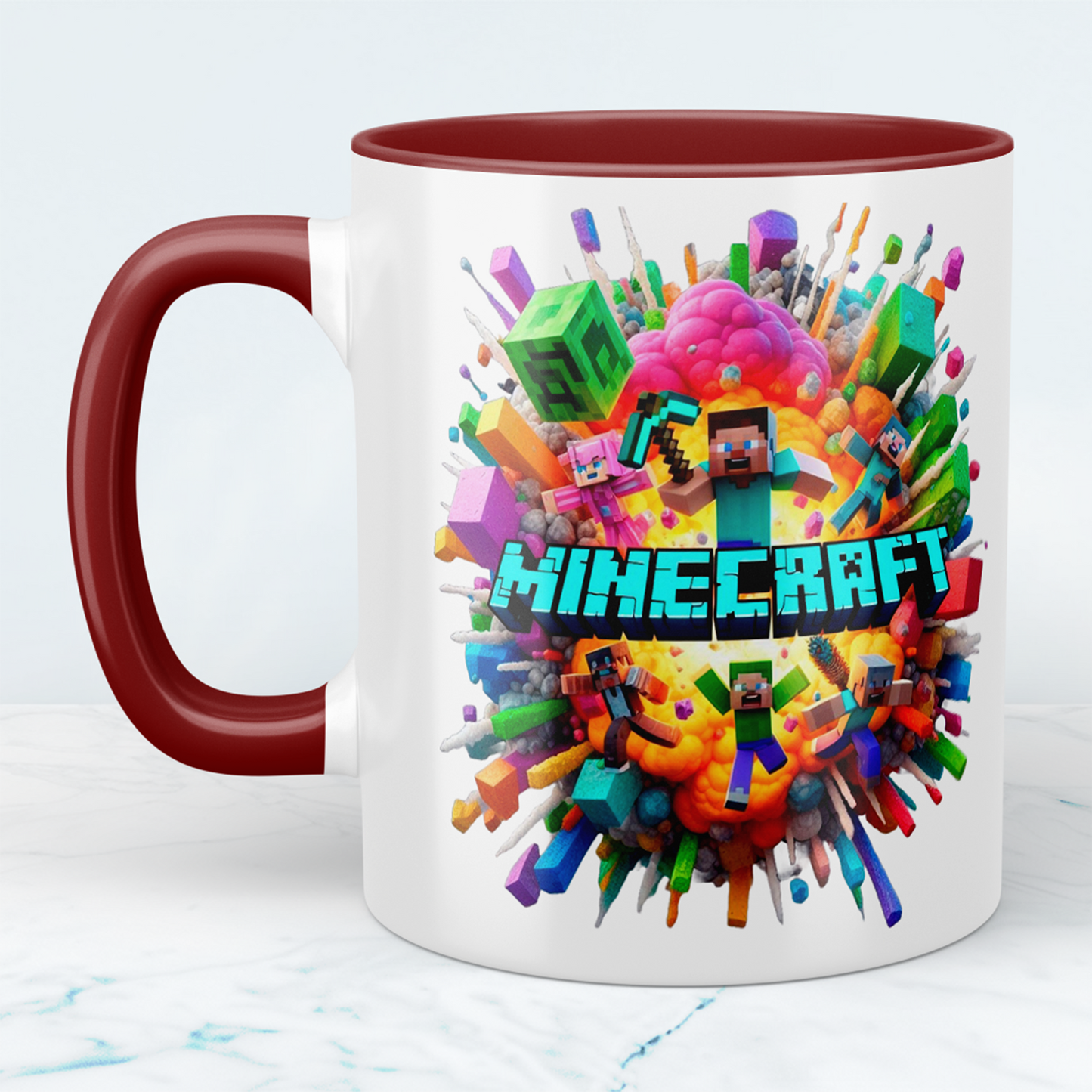 Minecraft Tasse – Perfektes Geschenk für Gamer – Kreative Kaffeetasse mit Minecraft-Motiv 6 – Ideal für Kinder und Erwachsene