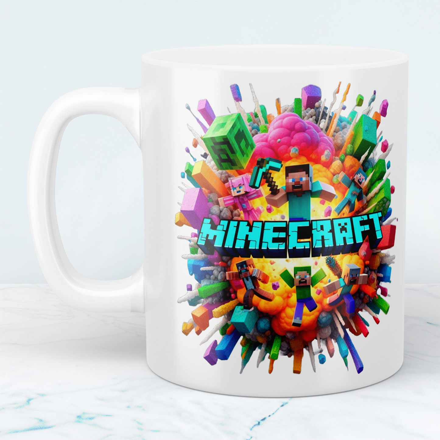 Minecraft Tasse – Perfektes Geschenk für Gamer – Kreative Kaffeetasse mit Minecraft-Motiv 6 – Ideal für Kinder und Erwachsene