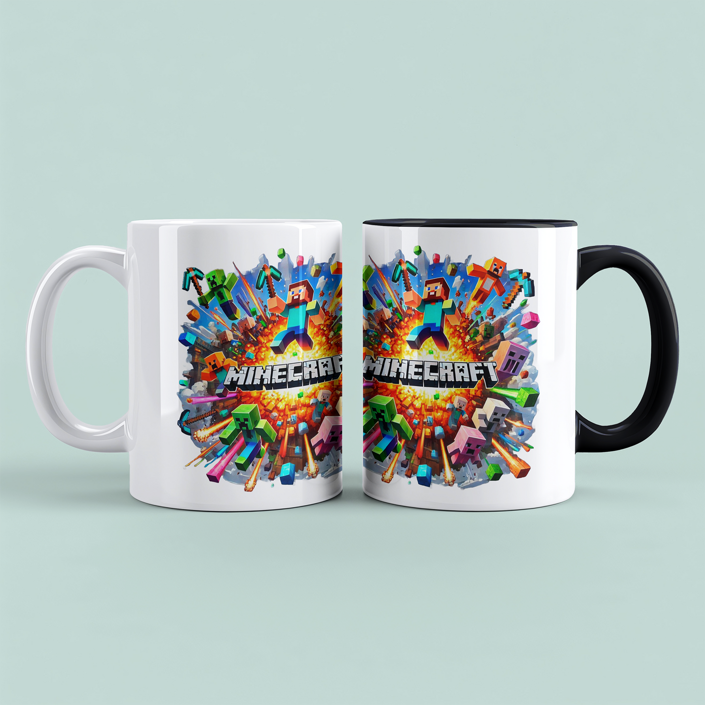 Minecraft Tasse – Perfektes Geschenk für Gamer – Kreative Kaffeetasse mit Minecraft-Motiv 7 – Ideal für Kinder und Erwachsene