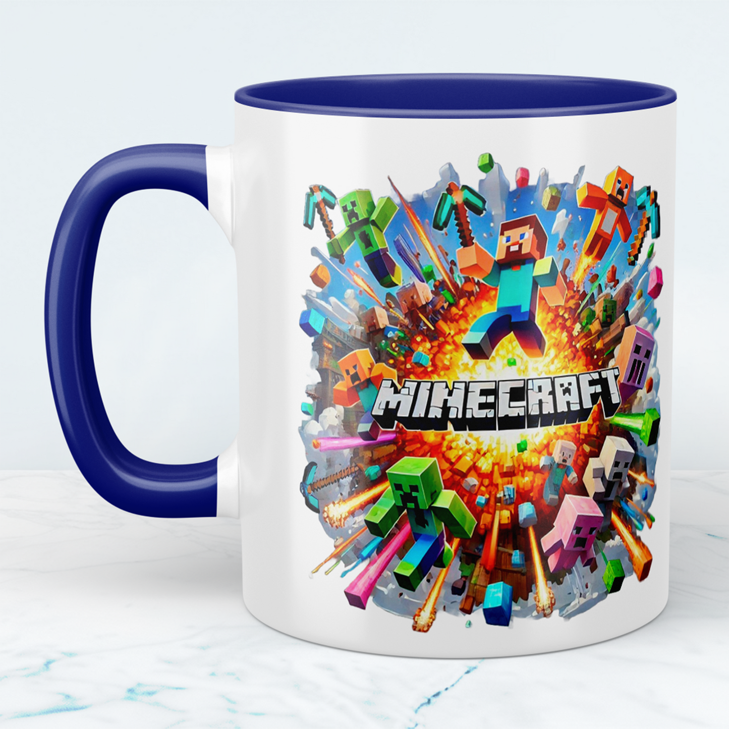 Minecraft Tasse – Perfektes Geschenk für Gamer – Kreative Kaffeetasse mit Minecraft-Motiv 7 – Ideal für Kinder und Erwachsene