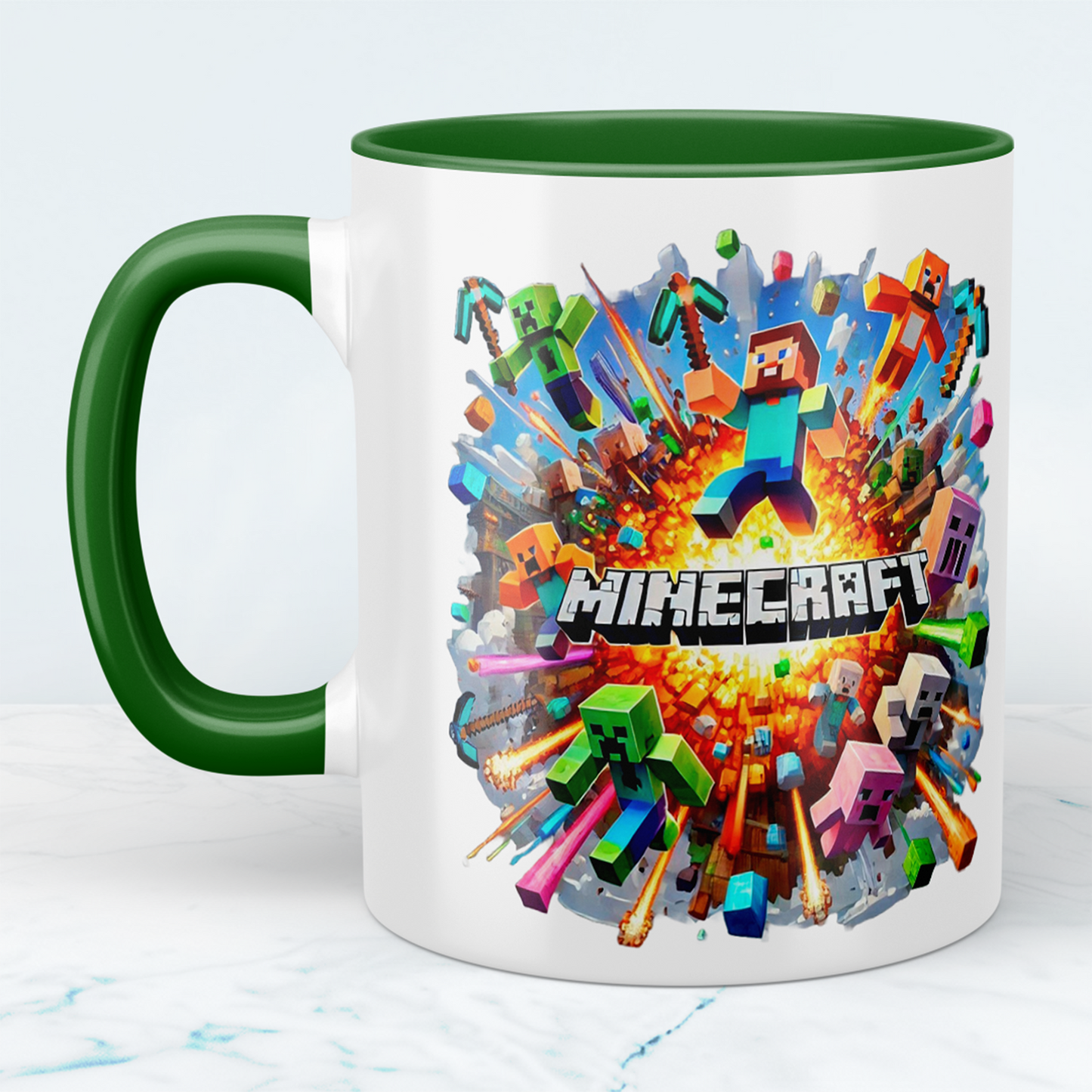 Minecraft Tasse – Perfektes Geschenk für Gamer – Kreative Kaffeetasse mit Minecraft-Motiv 7 – Ideal für Kinder und Erwachsene