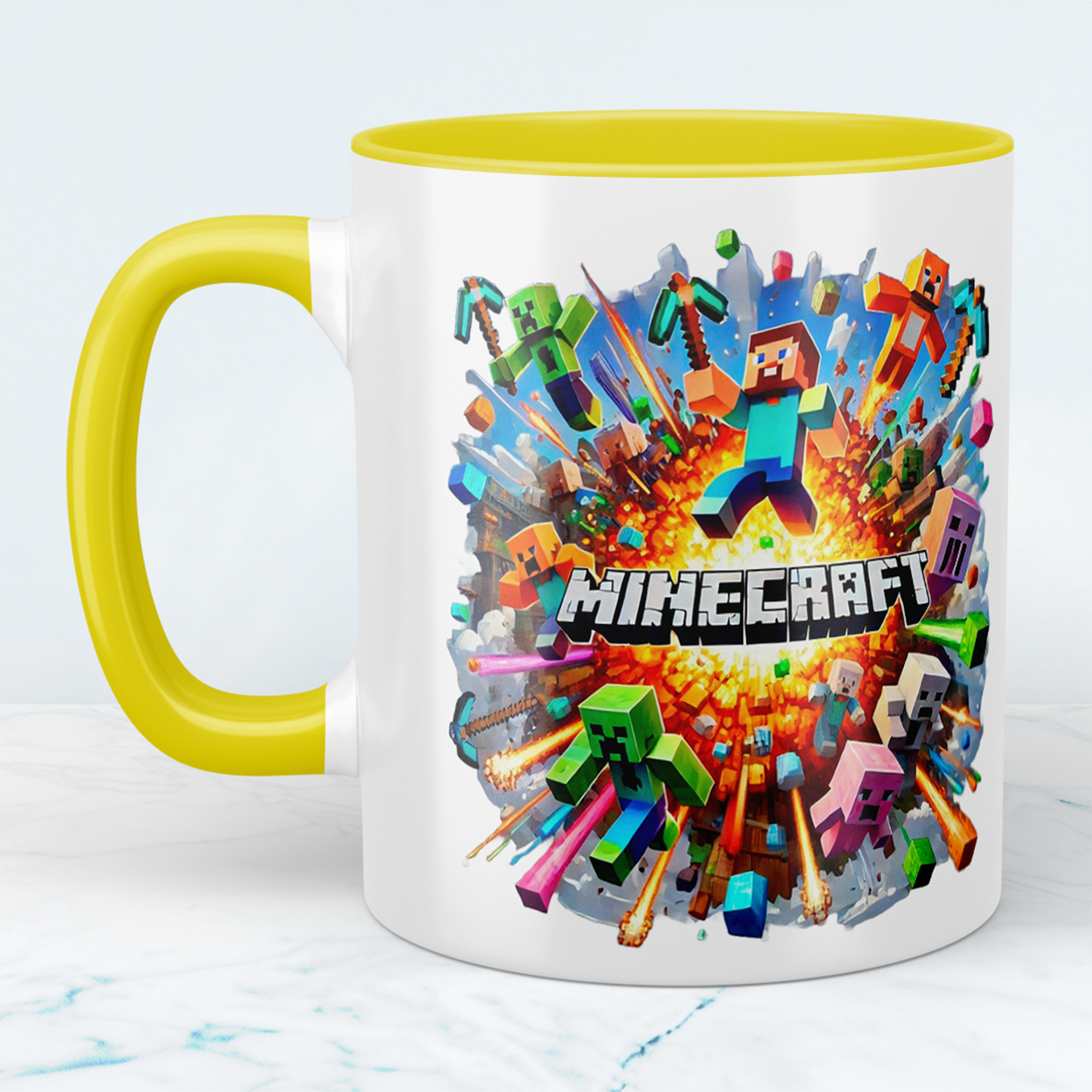 Minecraft Tasse – Perfektes Geschenk für Gamer – Kreative Kaffeetasse mit Minecraft-Motiv 7 – Ideal für Kinder und Erwachsene