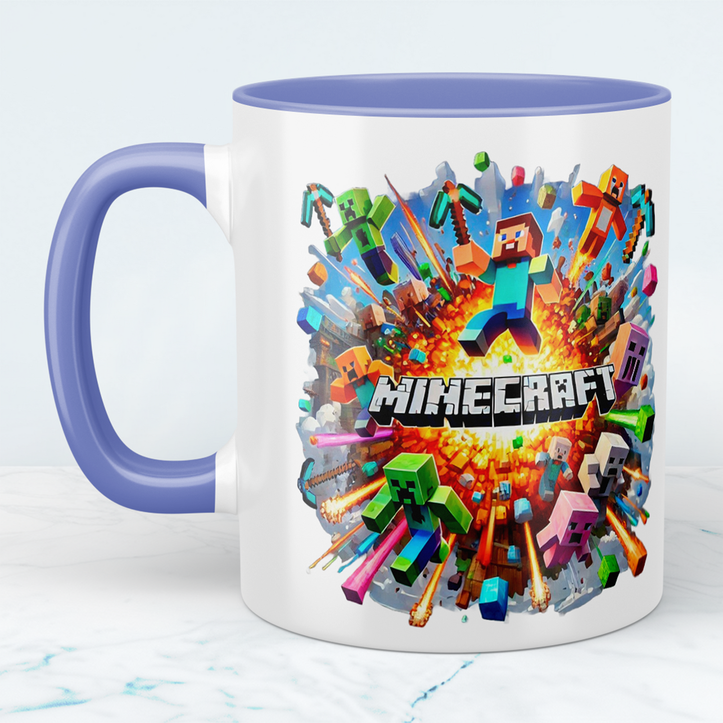 Minecraft Tasse – Perfektes Geschenk für Gamer – Kreative Kaffeetasse mit Minecraft-Motiv 7 – Ideal für Kinder und Erwachsene