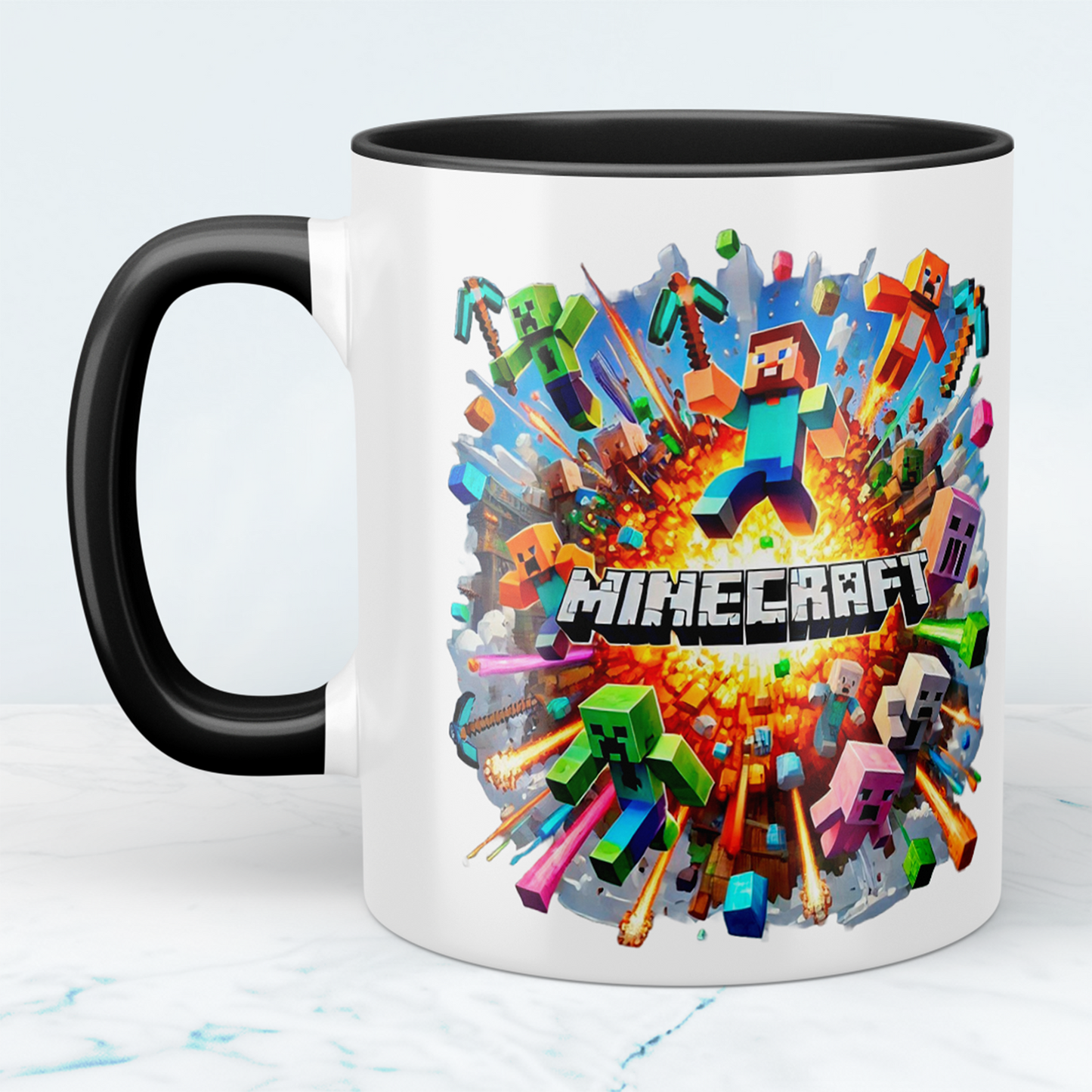 Minecraft Tasse – Perfektes Geschenk für Gamer – Kreative Kaffeetasse mit Minecraft-Motiv 7 – Ideal für Kinder und Erwachsene