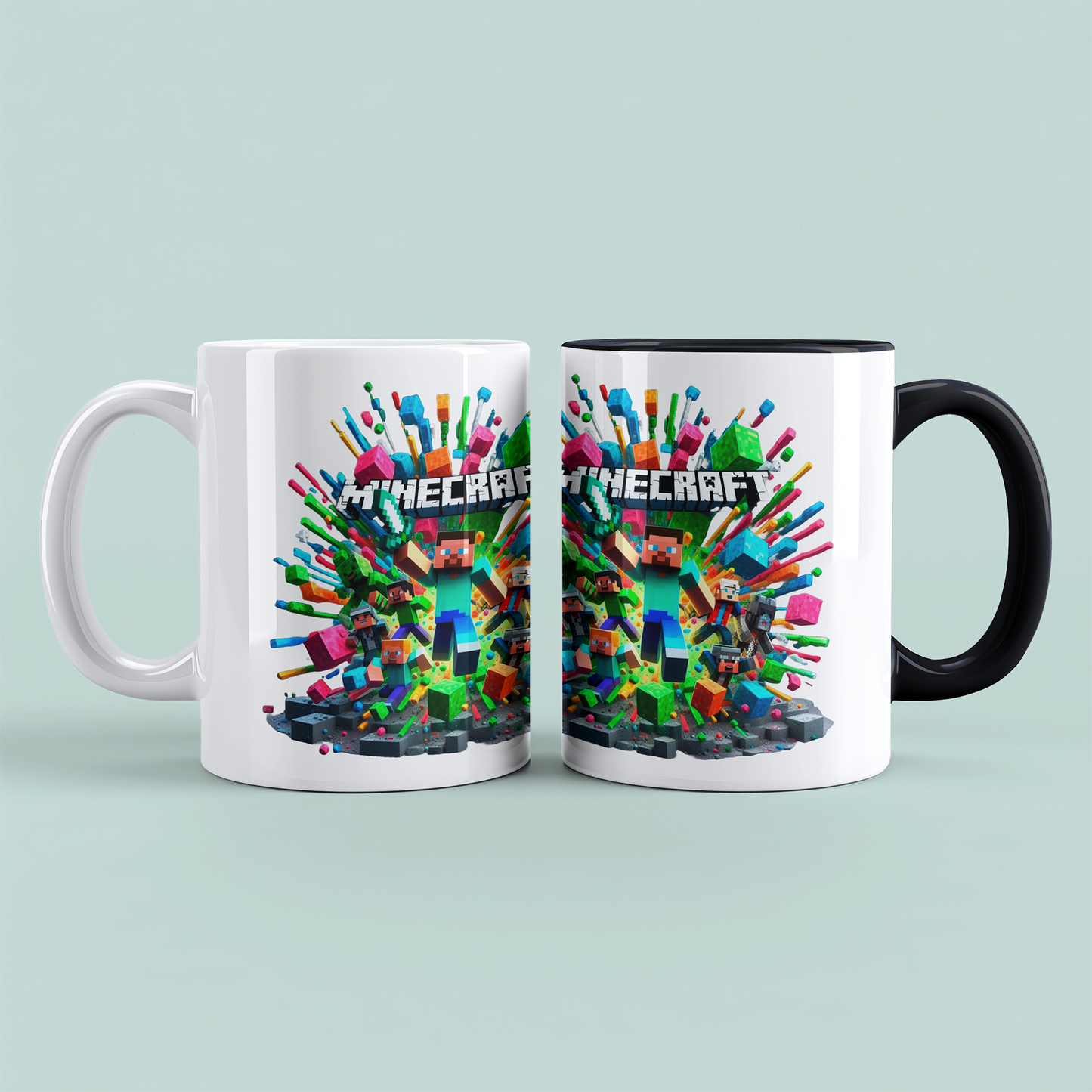 Minecraft Tasse – Perfektes Geschenk für Gamer – Kreative Kaffeetasse mit Minecraft-Motiv 8 – Ideal für Kinder und Erwachsene