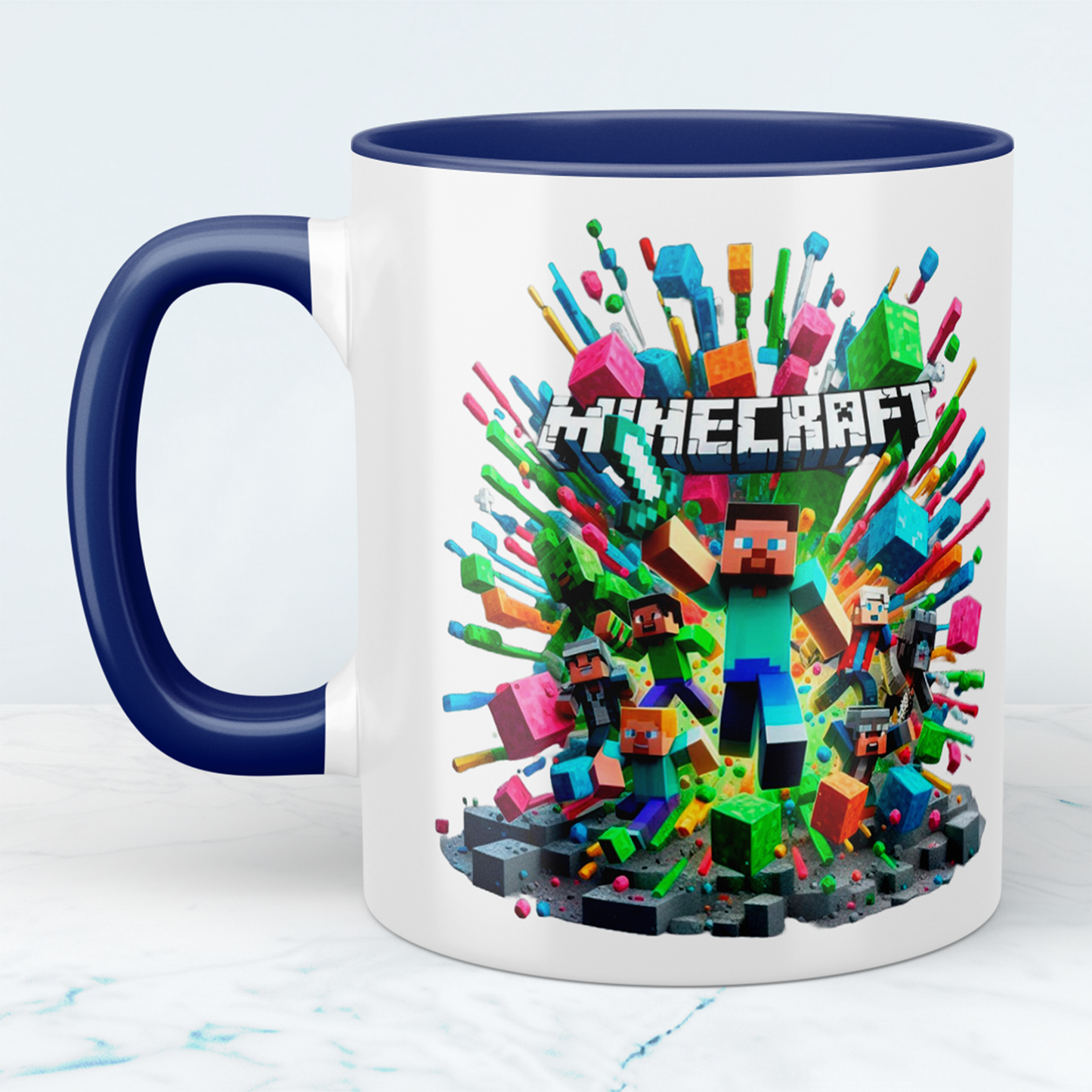 Minecraft Tasse – Perfektes Geschenk für Gamer – Kreative Kaffeetasse mit Minecraft-Motiv 8 – Ideal für Kinder und Erwachsene