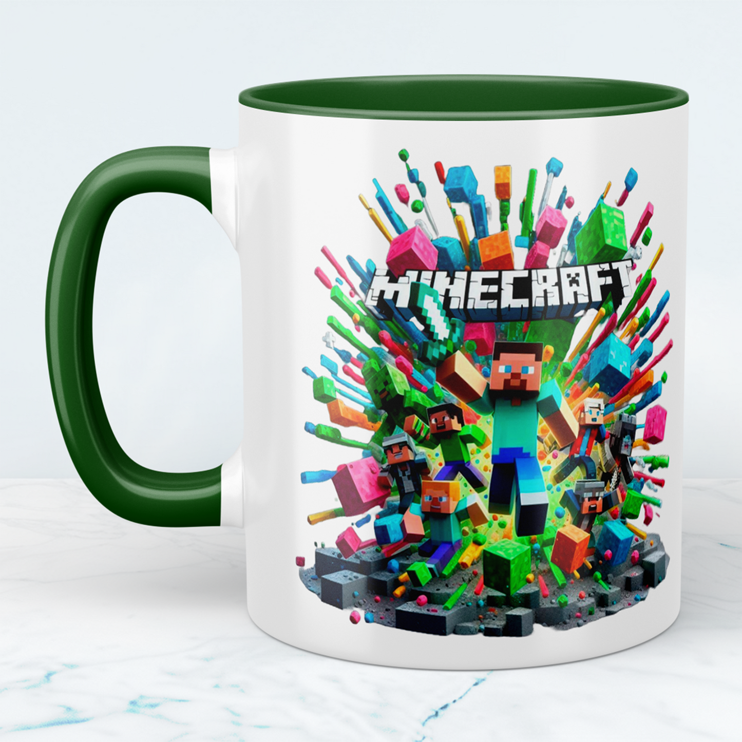 Minecraft Tasse – Perfektes Geschenk für Gamer – Kreative Kaffeetasse mit Minecraft-Motiv 8 – Ideal für Kinder und Erwachsene
