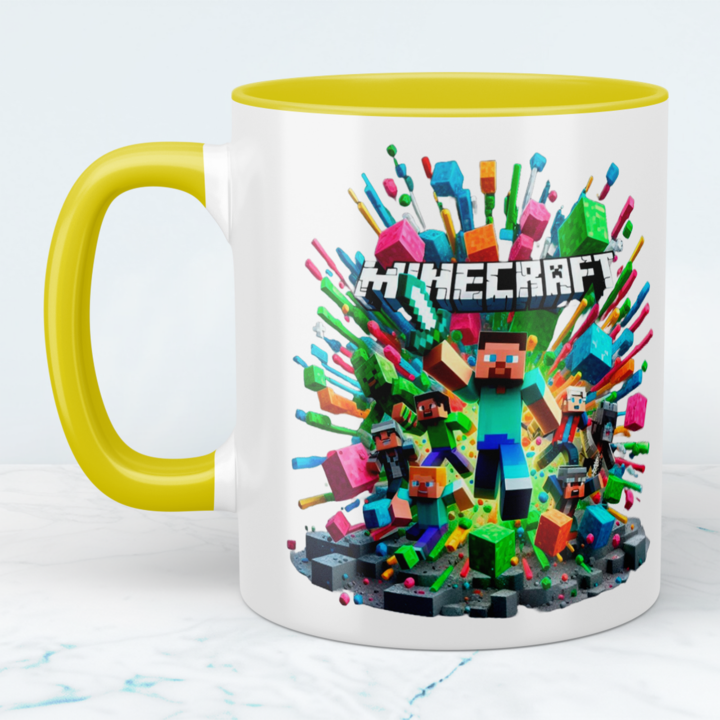 Minecraft Tasse – Perfektes Geschenk für Gamer – Kreative Kaffeetasse mit Minecraft-Motiv 8 – Ideal für Kinder und Erwachsene