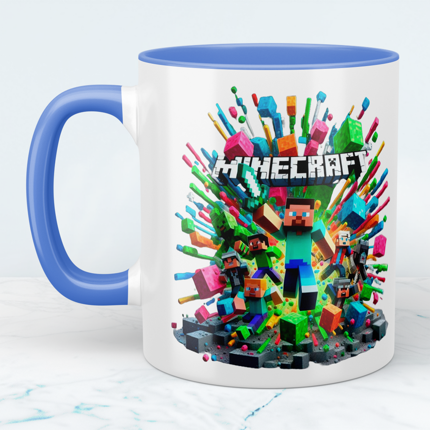 Minecraft Tasse – Perfektes Geschenk für Gamer – Kreative Kaffeetasse mit Minecraft-Motiv 8 – Ideal für Kinder und Erwachsene