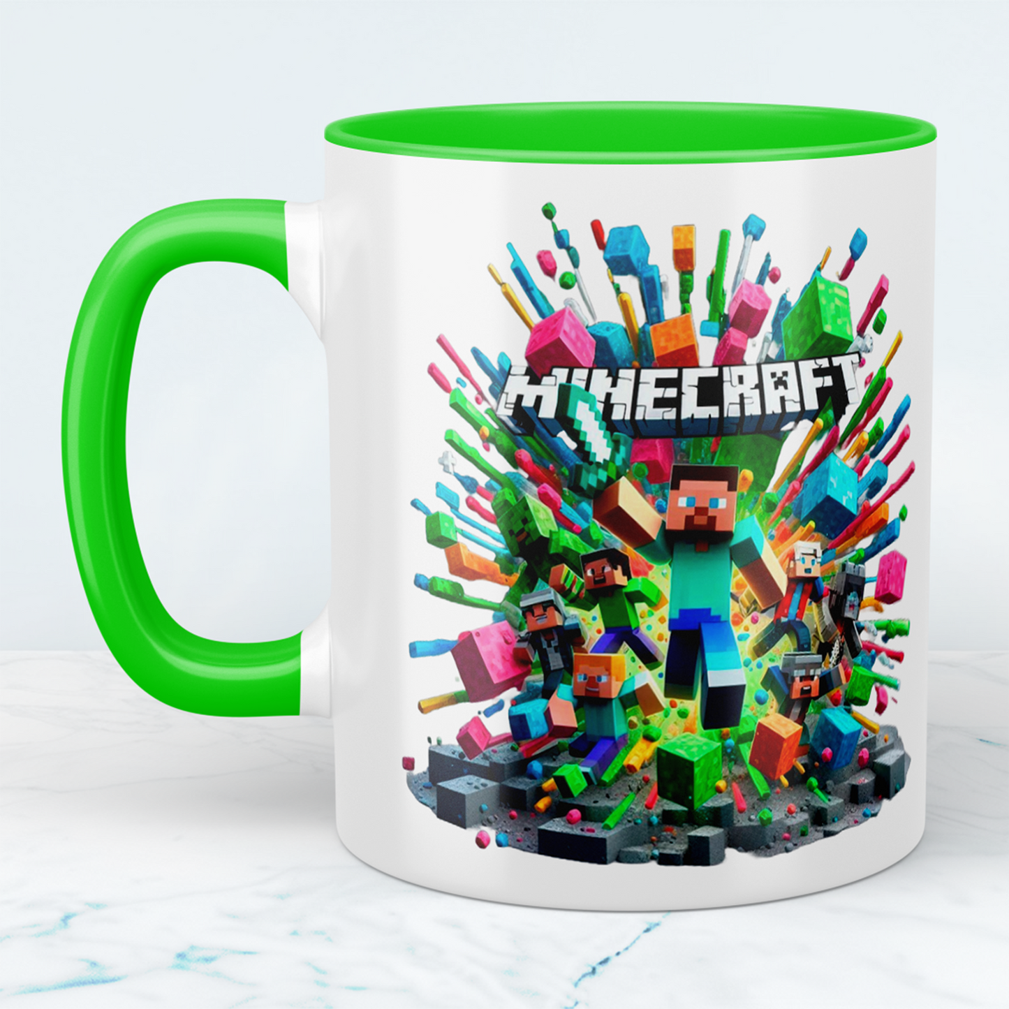 Minecraft Tasse – Perfektes Geschenk für Gamer – Kreative Kaffeetasse mit Minecraft-Motiv 8 – Ideal für Kinder und Erwachsene