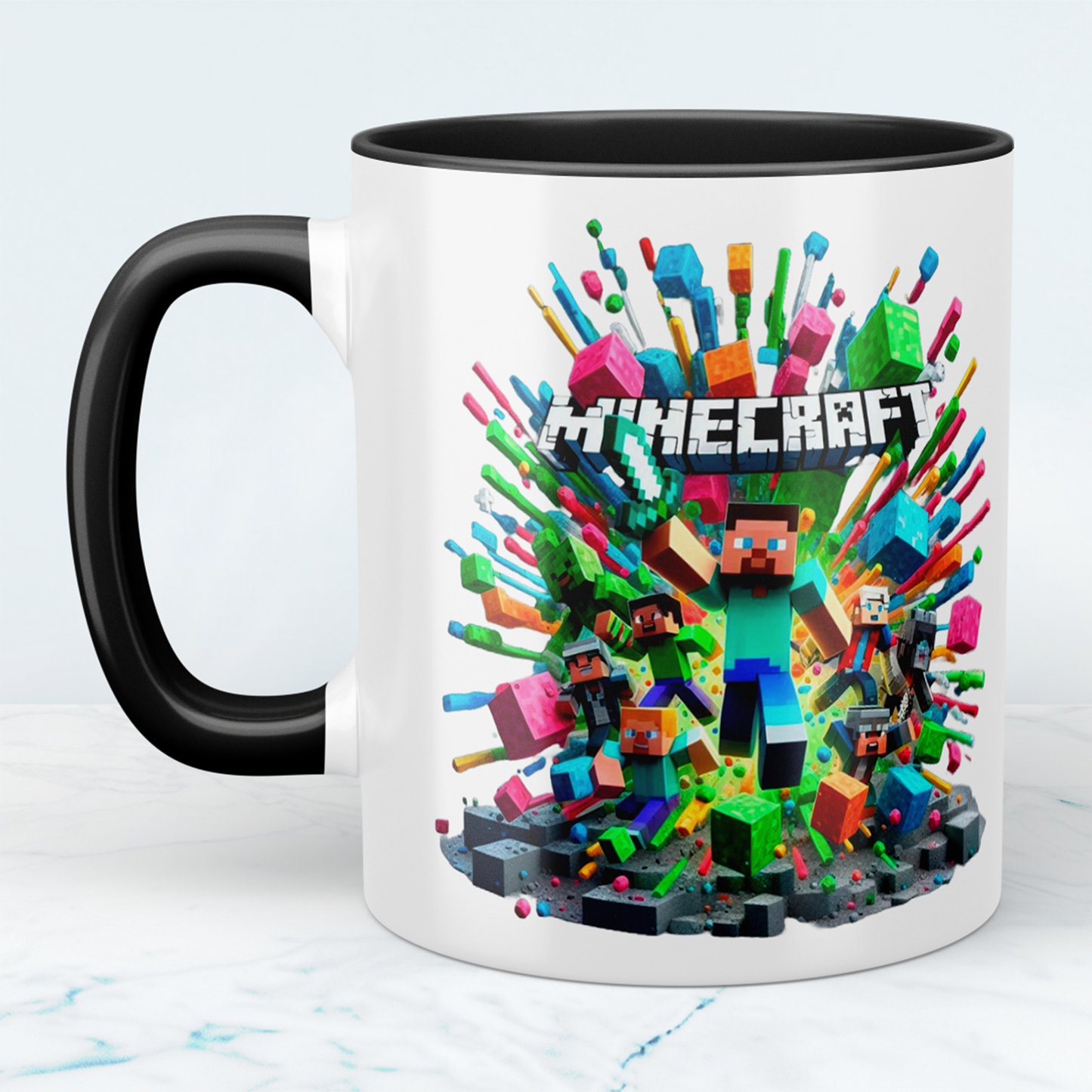 Minecraft Tasse – Perfektes Geschenk für Gamer – Kreative Kaffeetasse mit Minecraft-Motiv 8 – Ideal für Kinder und Erwachsene