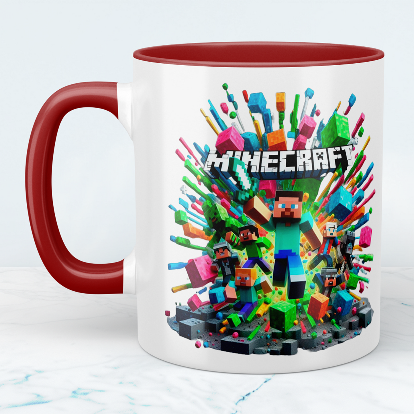 Minecraft Tasse – Perfektes Geschenk für Gamer – Kreative Kaffeetasse mit Minecraft-Motiv 8 – Ideal für Kinder und Erwachsene