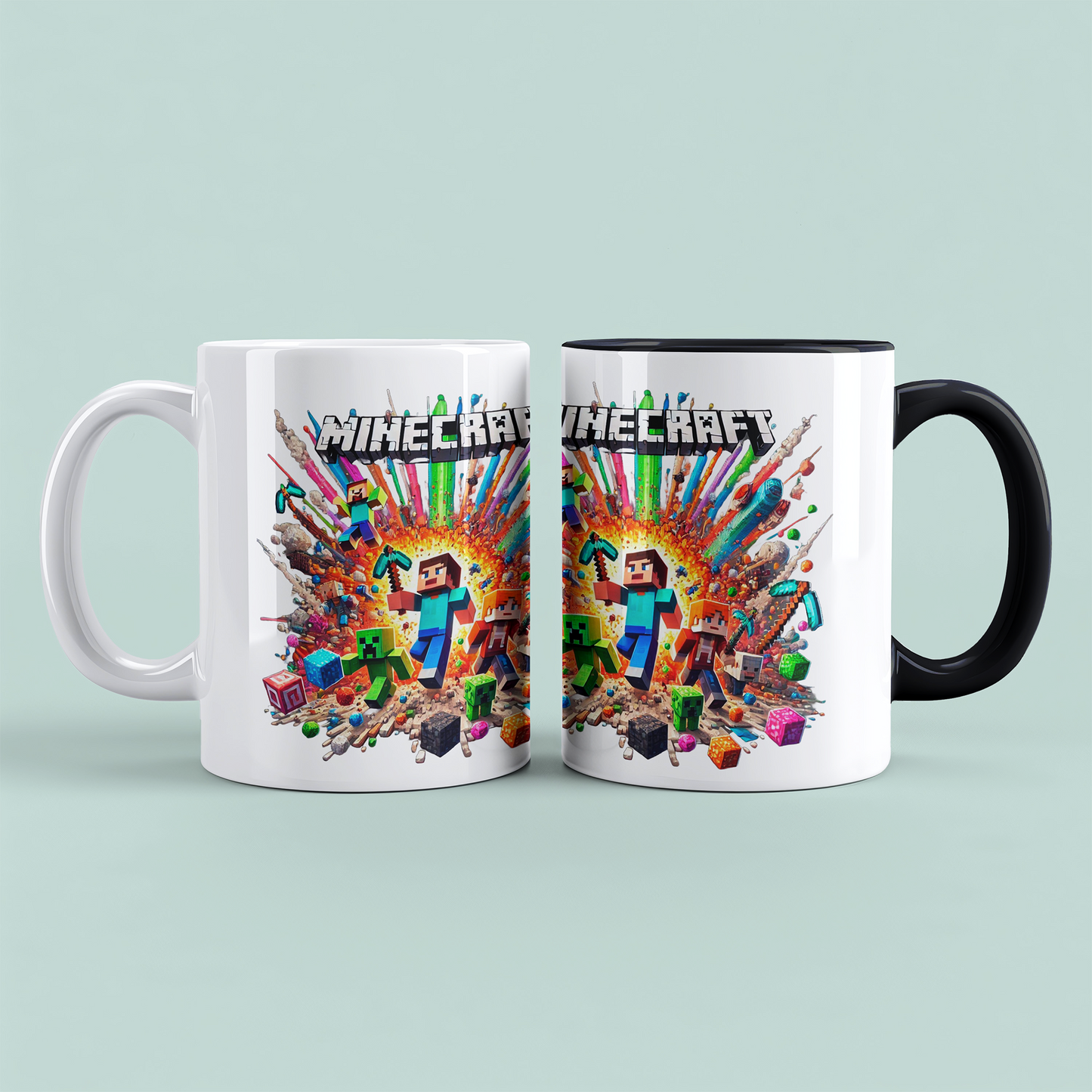 Minecraft Tasse – Perfektes Geschenk für Gamer – Kreative Kaffeetasse mit Minecraft-Motiv 9 – Ideal für Kinder und Erwachsene