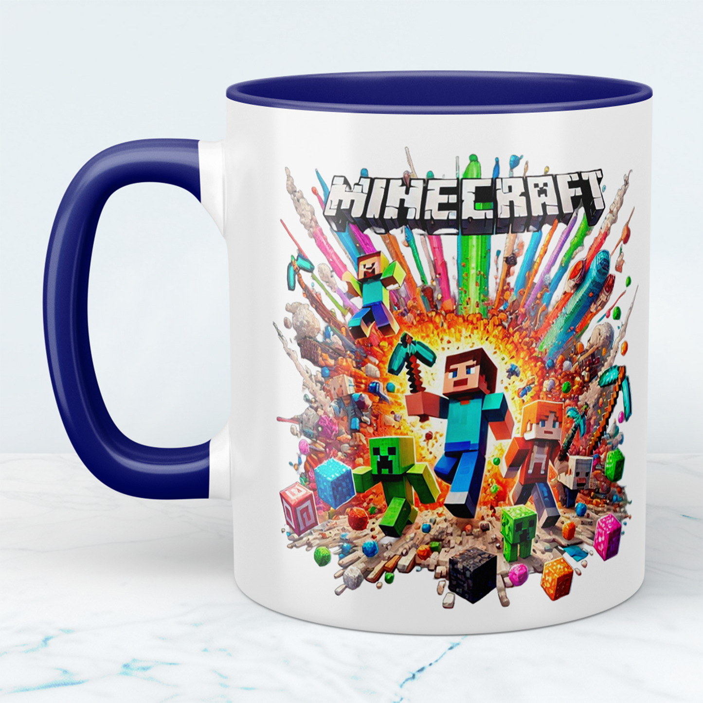 Minecraft Tasse – Perfektes Geschenk für Gamer – Kreative Kaffeetasse mit Minecraft-Motiv 9 – Ideal für Kinder und Erwachsene