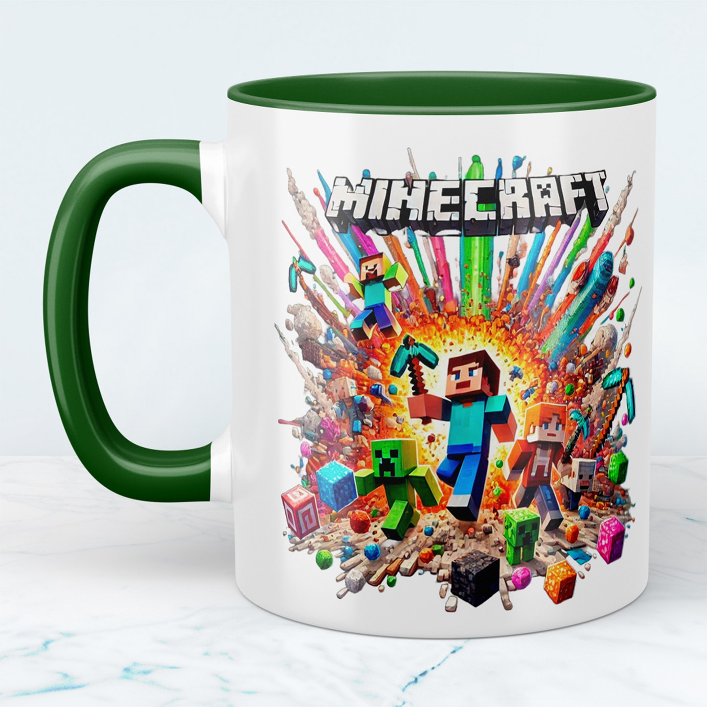 Minecraft Tasse – Perfektes Geschenk für Gamer – Kreative Kaffeetasse mit Minecraft-Motiv 9 – Ideal für Kinder und Erwachsene