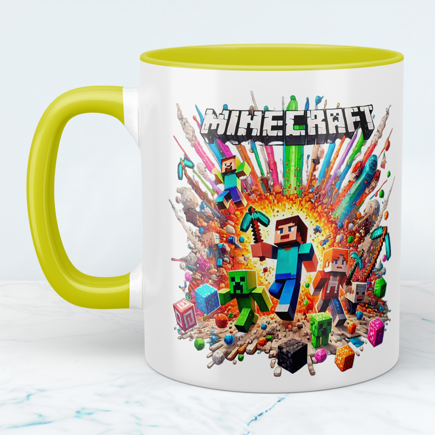 Minecraft Tasse – Perfektes Geschenk für Gamer – Kreative Kaffeetasse mit Minecraft-Motiv 9 – Ideal für Kinder und Erwachsene