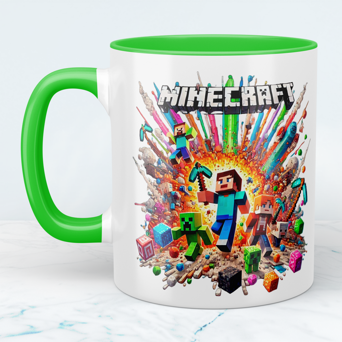 Minecraft Tasse – Perfektes Geschenk für Gamer – Kreative Kaffeetasse mit Minecraft-Motiv 9 – Ideal für Kinder und Erwachsene