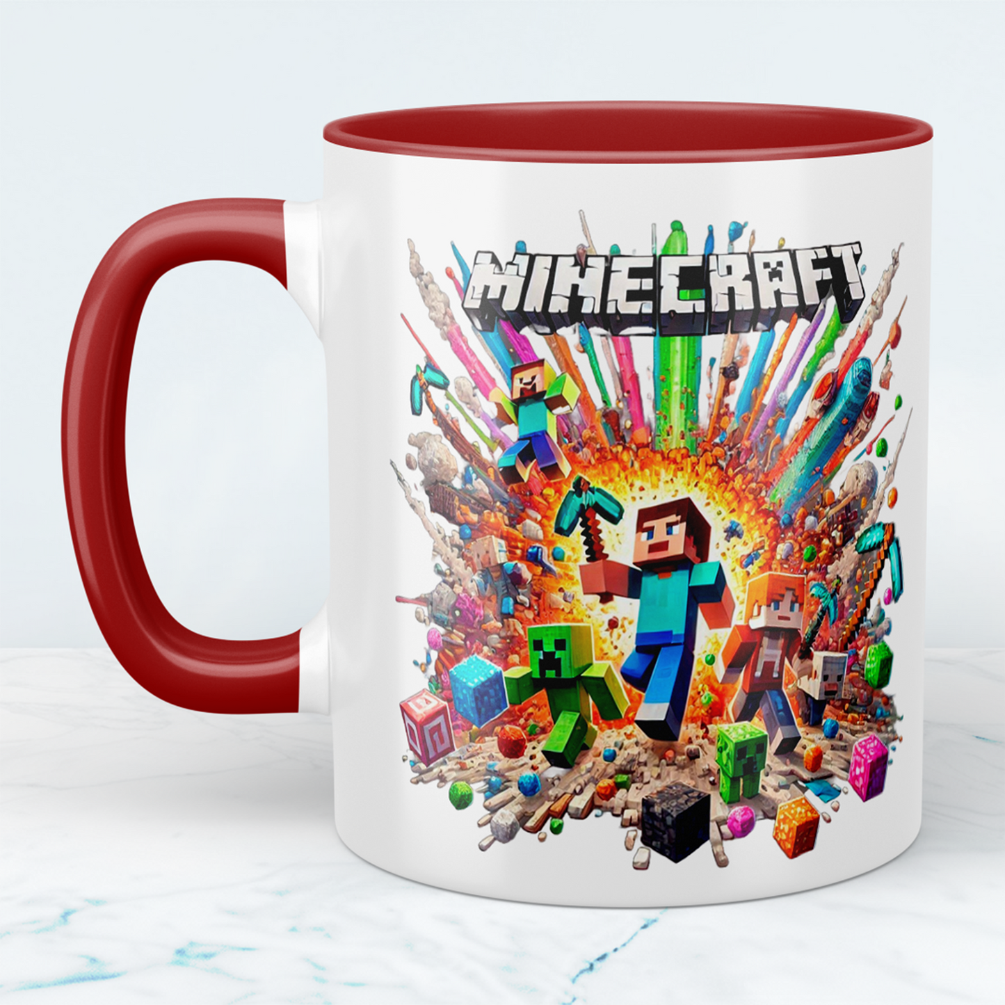 Minecraft Tasse – Perfektes Geschenk für Gamer – Kreative Kaffeetasse mit Minecraft-Motiv 9 – Ideal für Kinder und Erwachsene