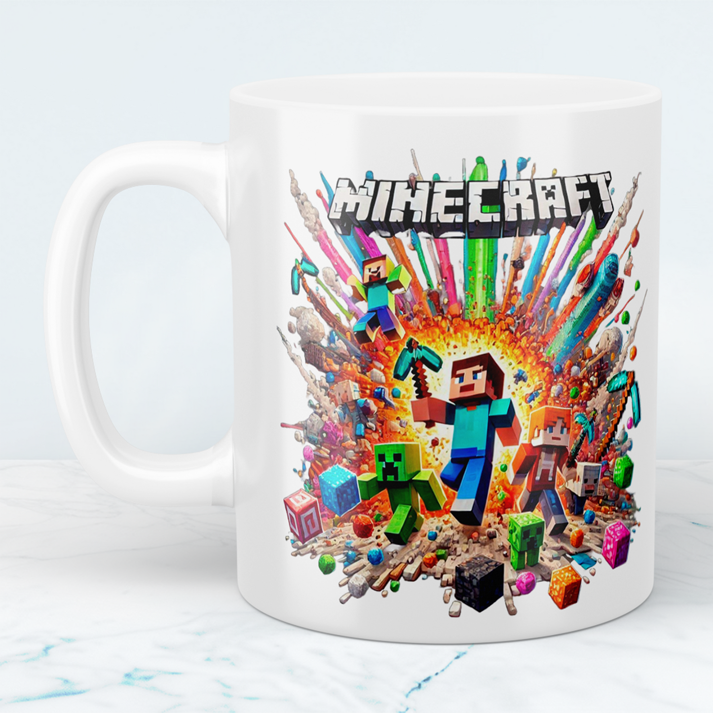 Minecraft Tasse – Perfektes Geschenk für Gamer – Kreative Kaffeetasse mit Minecraft-Motiv 9 – Ideal für Kinder und Erwachsene