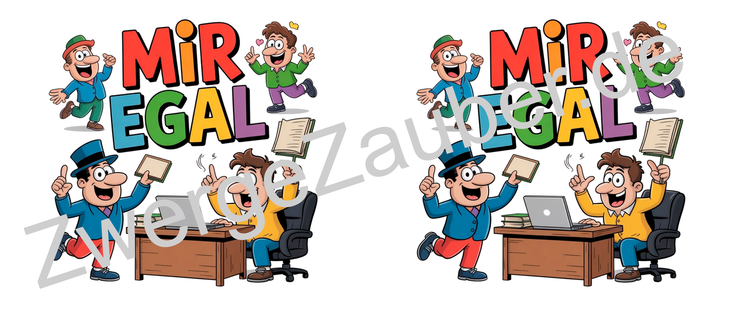 Spaßige Kaffeetasse „Mir Egal“ – Lustiges Büro-Geschenk für Kollegen und Freunde