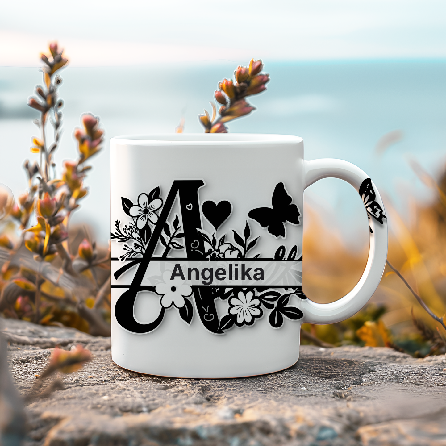 Printed mug, personalized with your own name, individual gift