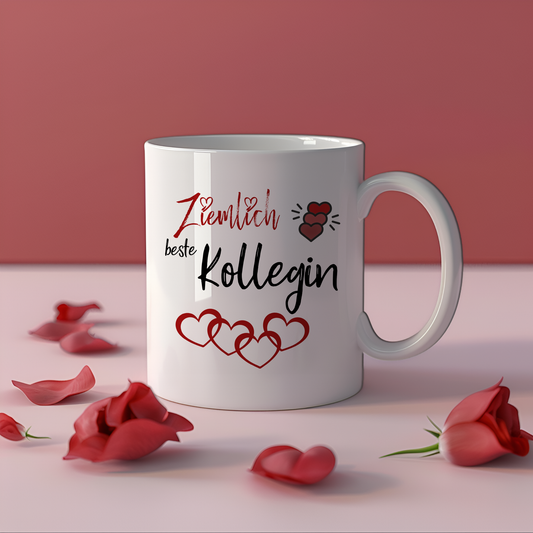 Ziemlich Beste Kollegin Tasse  Perfektes Geschenk für Freundinnen und Arbeitskolleginnen  Lustige Kaffeetasse für Büro und Alltag