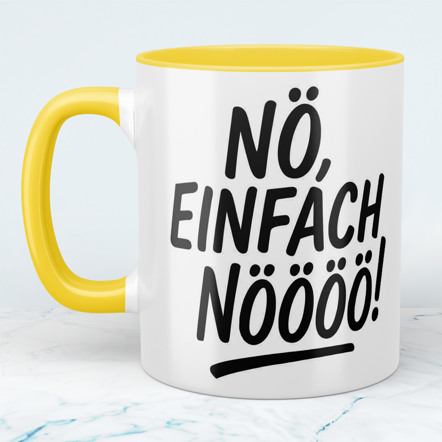 Lustige Bedruckte Bürotasse mit Spruch: "NÖ, einfach NÖÖÖÖ!" – Perfekt für den Büroalltag!