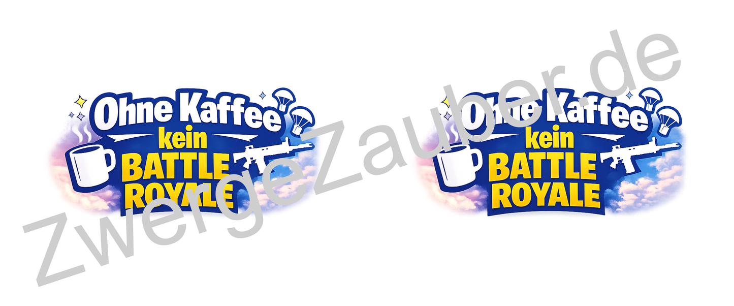 Ohne Kaffee kein Battle Royale Tasse – Gamer Kaffeebecher für Fortnite & Gaming Fans