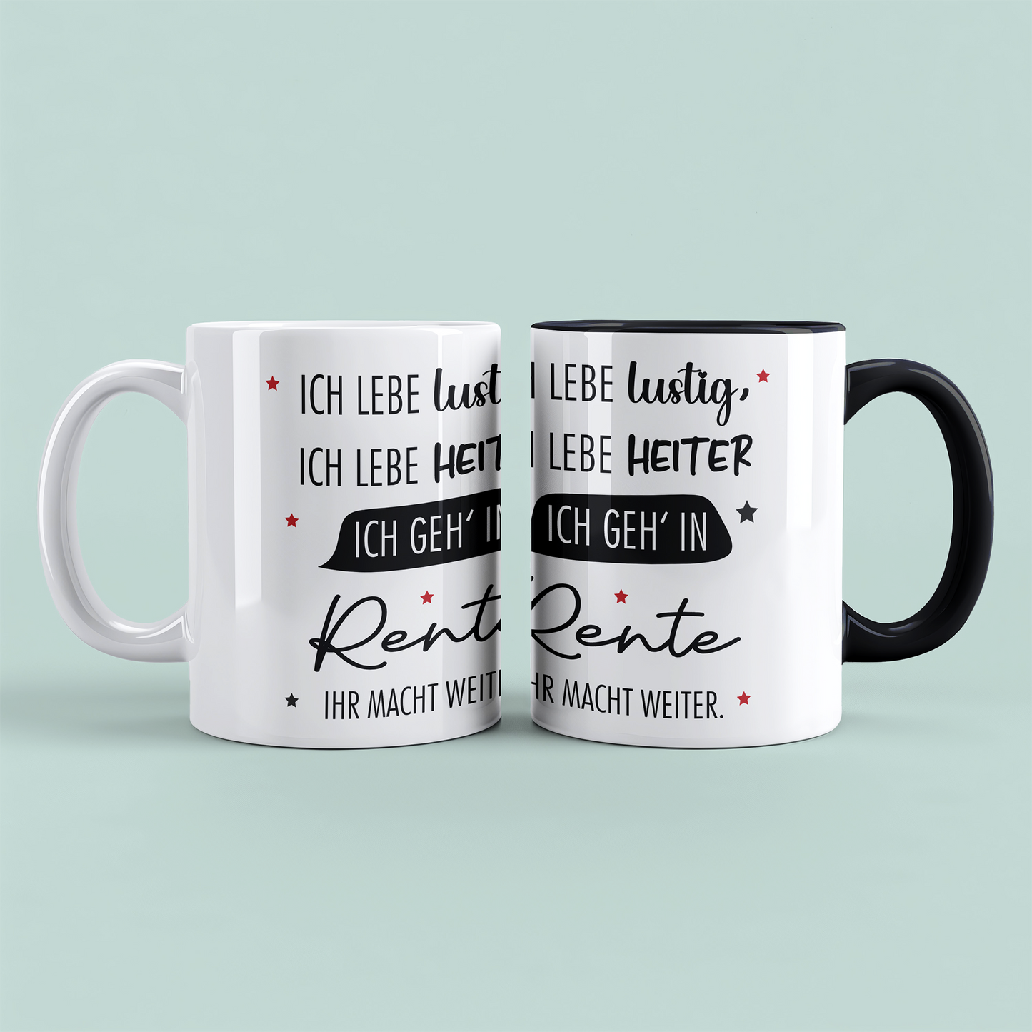 Lustige Tasse mit Spruch 'Ich geh in Rente' – Perfektes Geschenk für Ruheständler