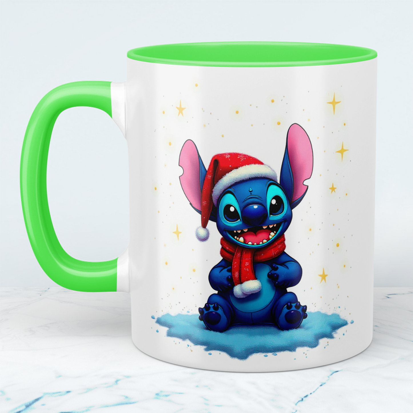 Jingle Bells und Stitch – Die ideale Tasse für festliche Trinkpausen!