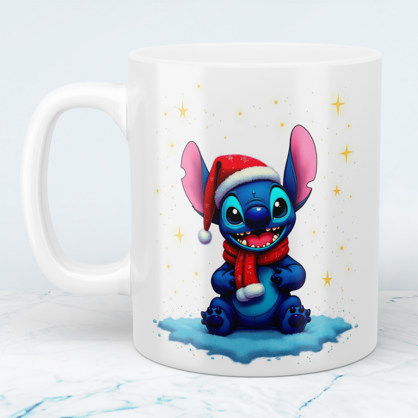 Jingle Bells und Stitch – Die ideale Tasse für festliche Trinkpausen!