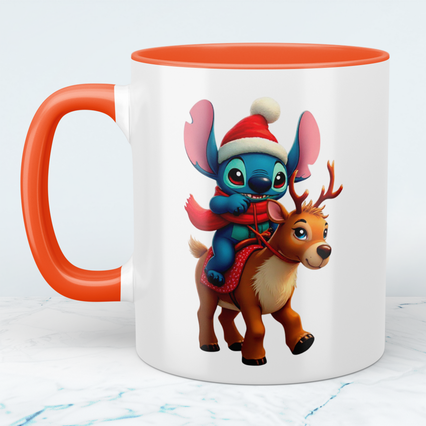 Lustige Stitch-Weihnachtskindertasse – Niedliches Geschenk für kleine Weihnachtsfreunde