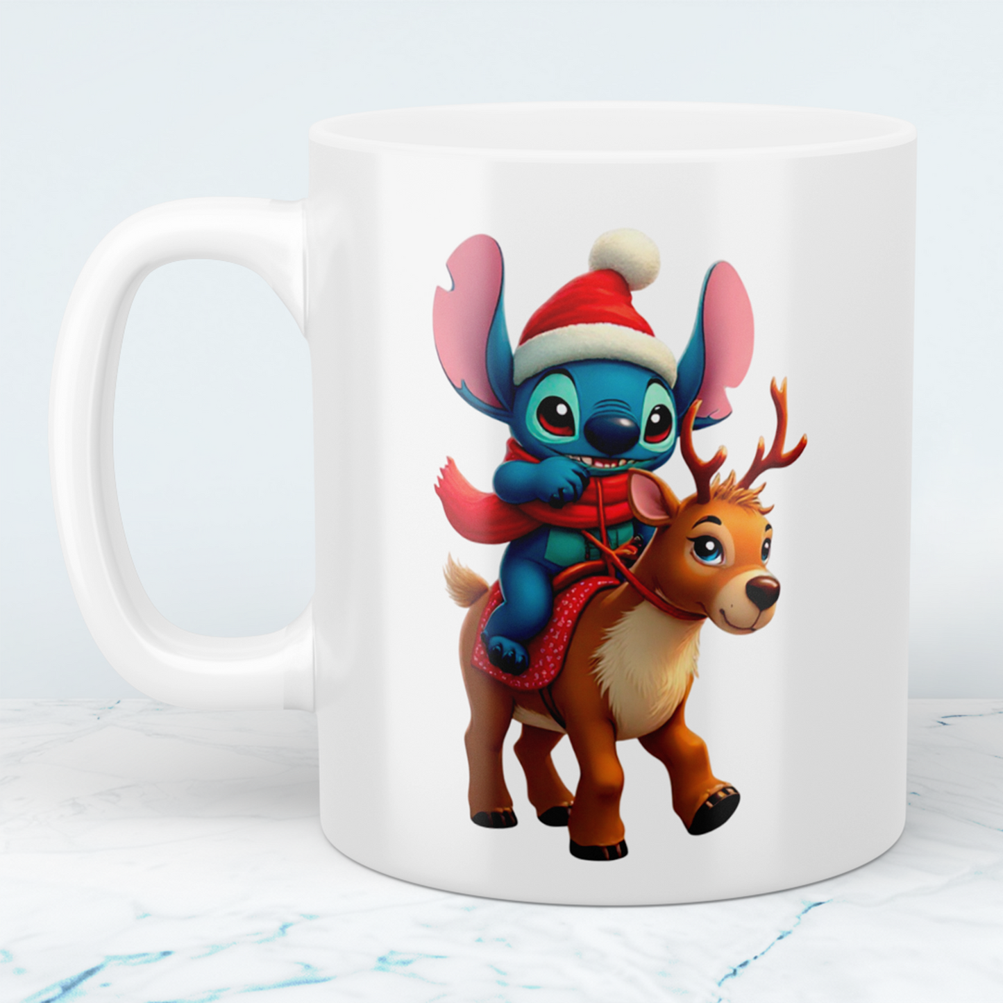 Lustige Stitch-Weihnachtskindertasse – Niedliches Geschenk für kleine Weihnachtsfreunde