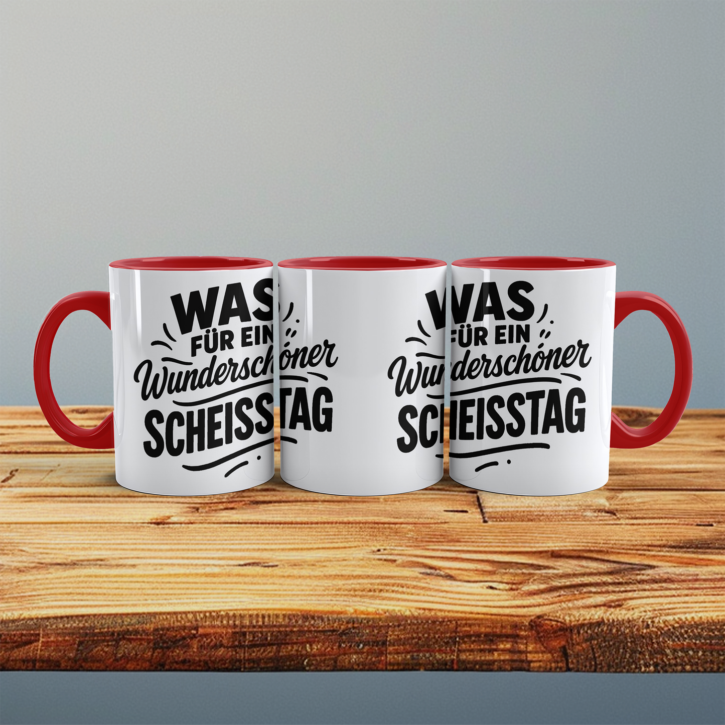 Humorvolle lustige Tasse: 'Was für ein wunderschöner SCHEISSTAG' ideal für Arbeitskollegen