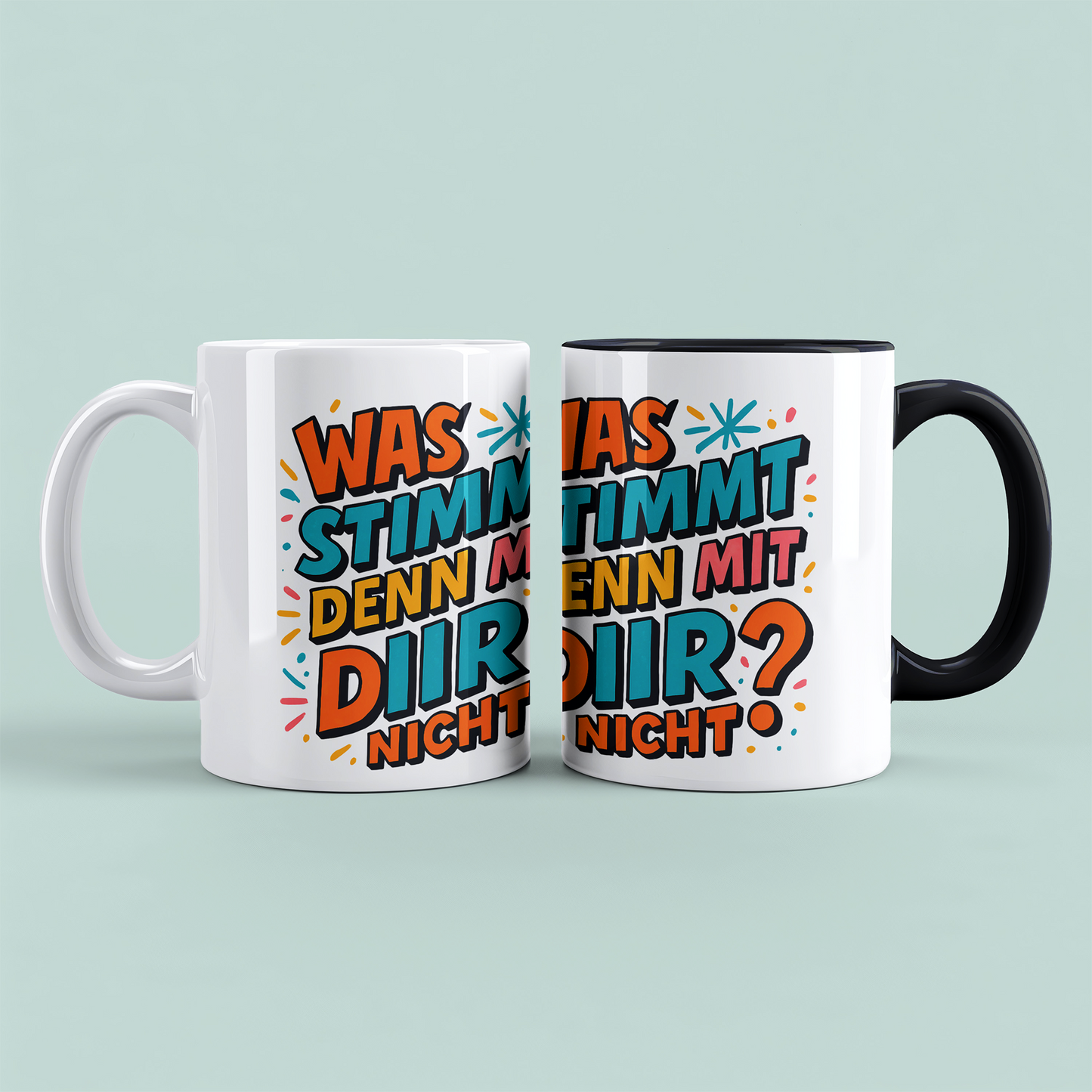 Humorvolle Kollegen-Tasse: 'Was stimmt mit DIR nicht?' – Die perfekte Geschenkidee für den Büro-Spaß!