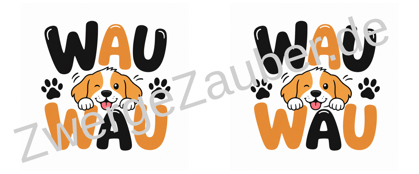 Hundetasse WAU WAU – lustige Tasse für Hundefans mit süßem Hundemotiv