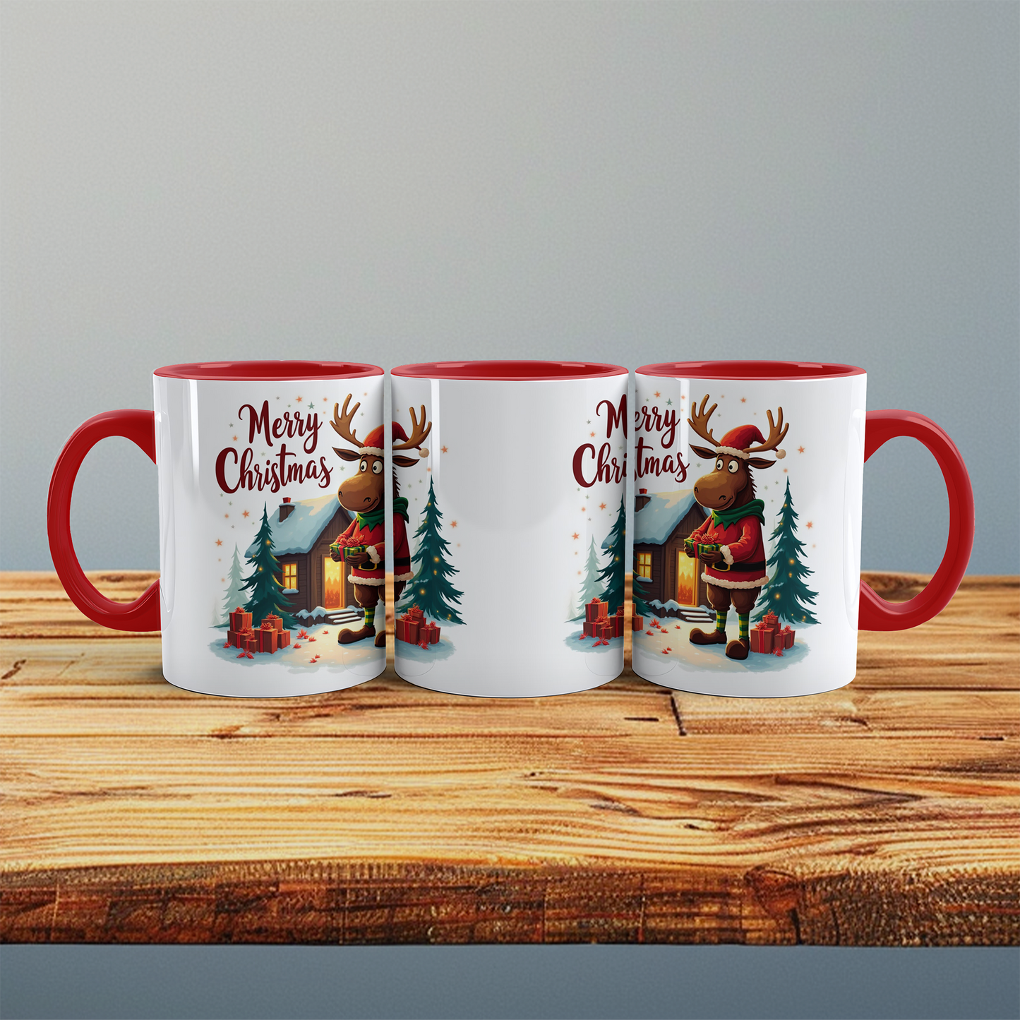 Fröhliche Tasse mit witzigem Weihnachtselch – ein einzigartiges Geschenk für die festliche Saison!