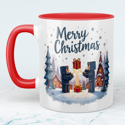 Lustige Minecraft-Tasse „Merry Christmas“ – das perfekte Geschenk für jeden Gamer und Weihnachtsliebhaber!