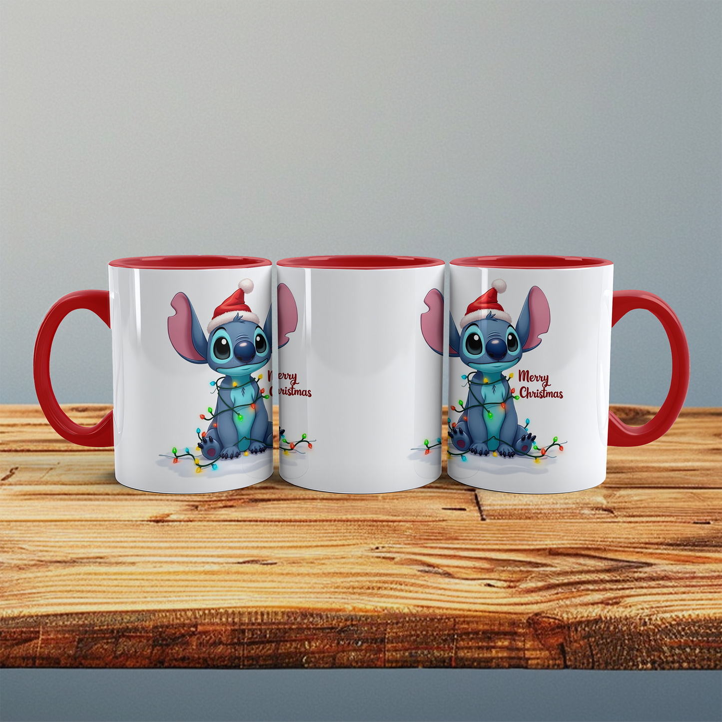 Lustige bedruckte Weihnachtstasse mit Stitch – „Merry Christmas“ – das perfekte Geschenk für Disney-Fans!