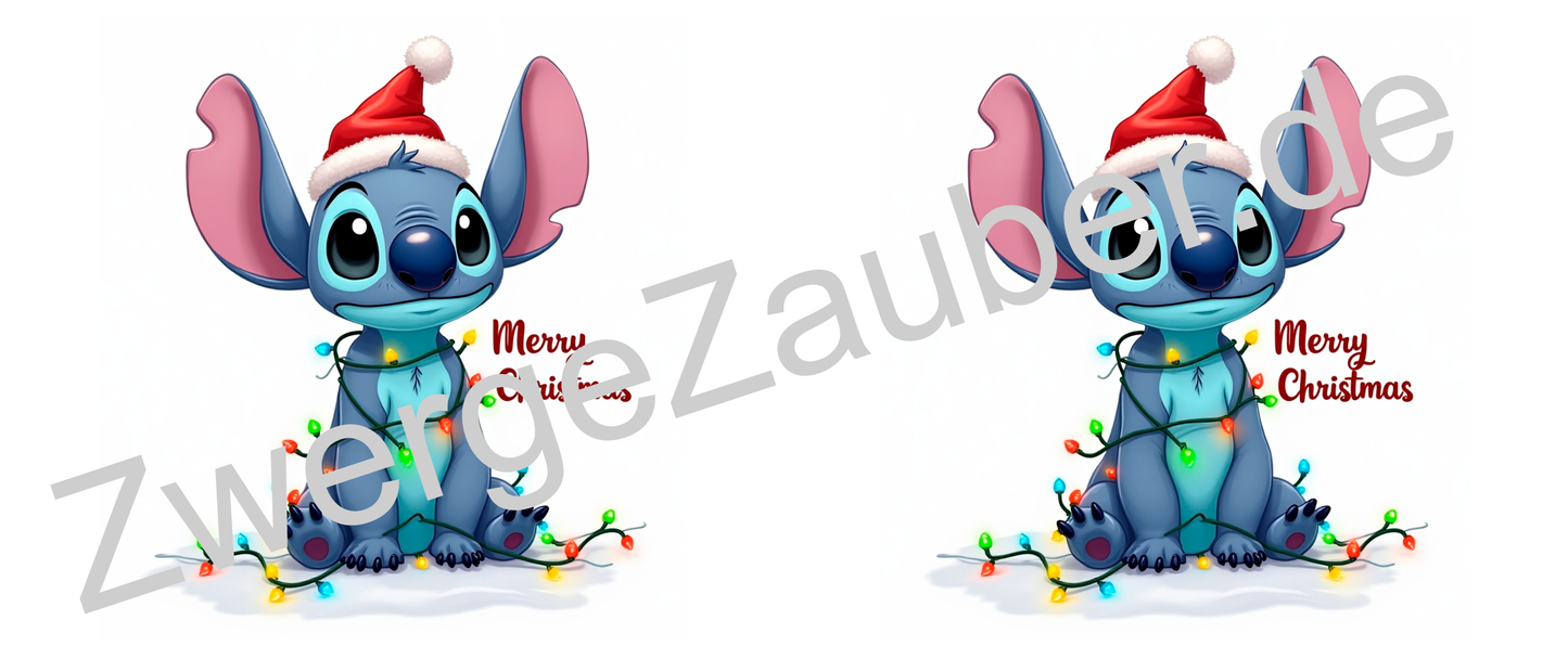 Lustige bedruckte Weihnachtstasse mit Stitch – „Merry Christmas“ – das perfekte Geschenk für Disney-Fans!