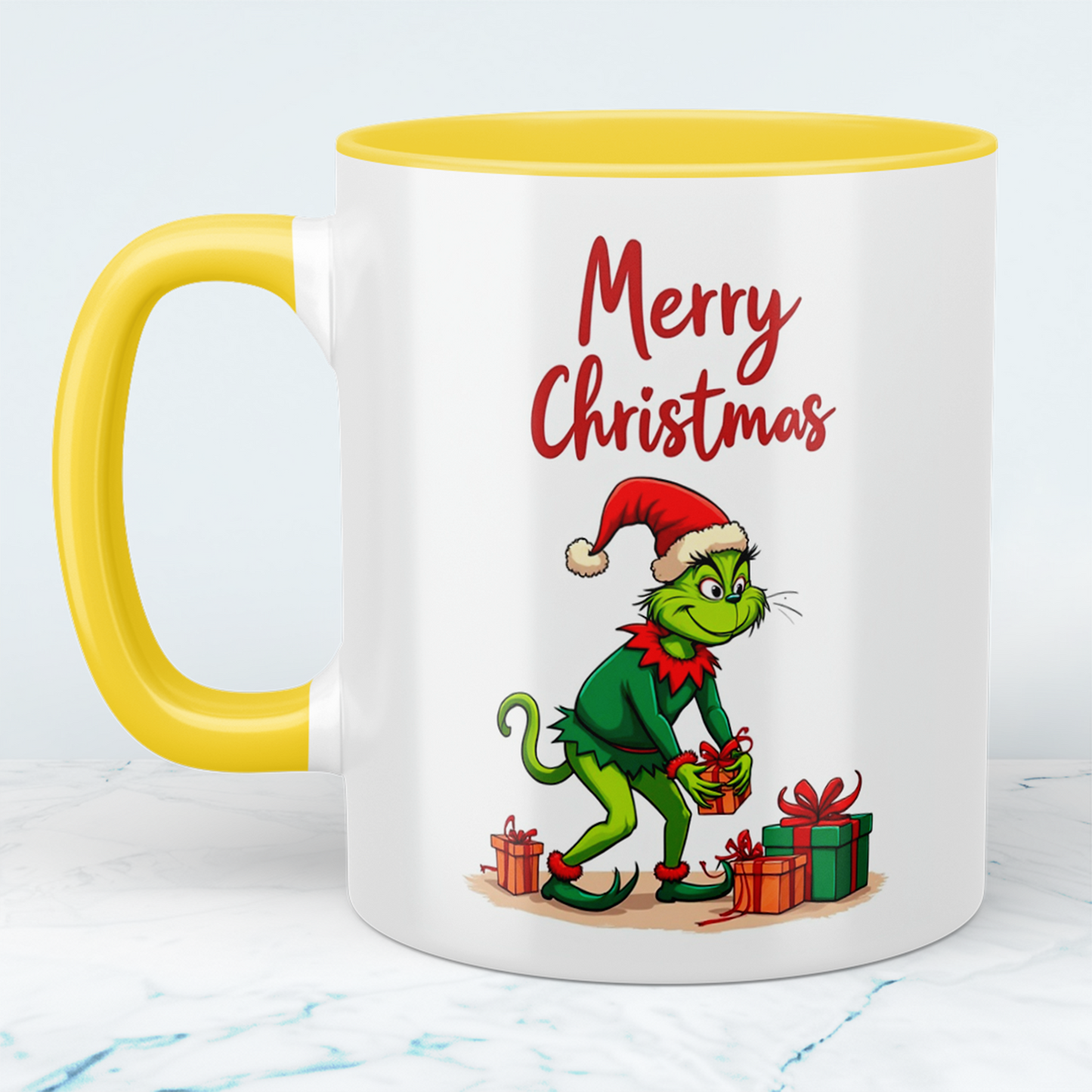 Grinch Merry Christmas Tasse – humorvolle, bedruckte Tasse, perfektes Geschenk für Weihnachten!